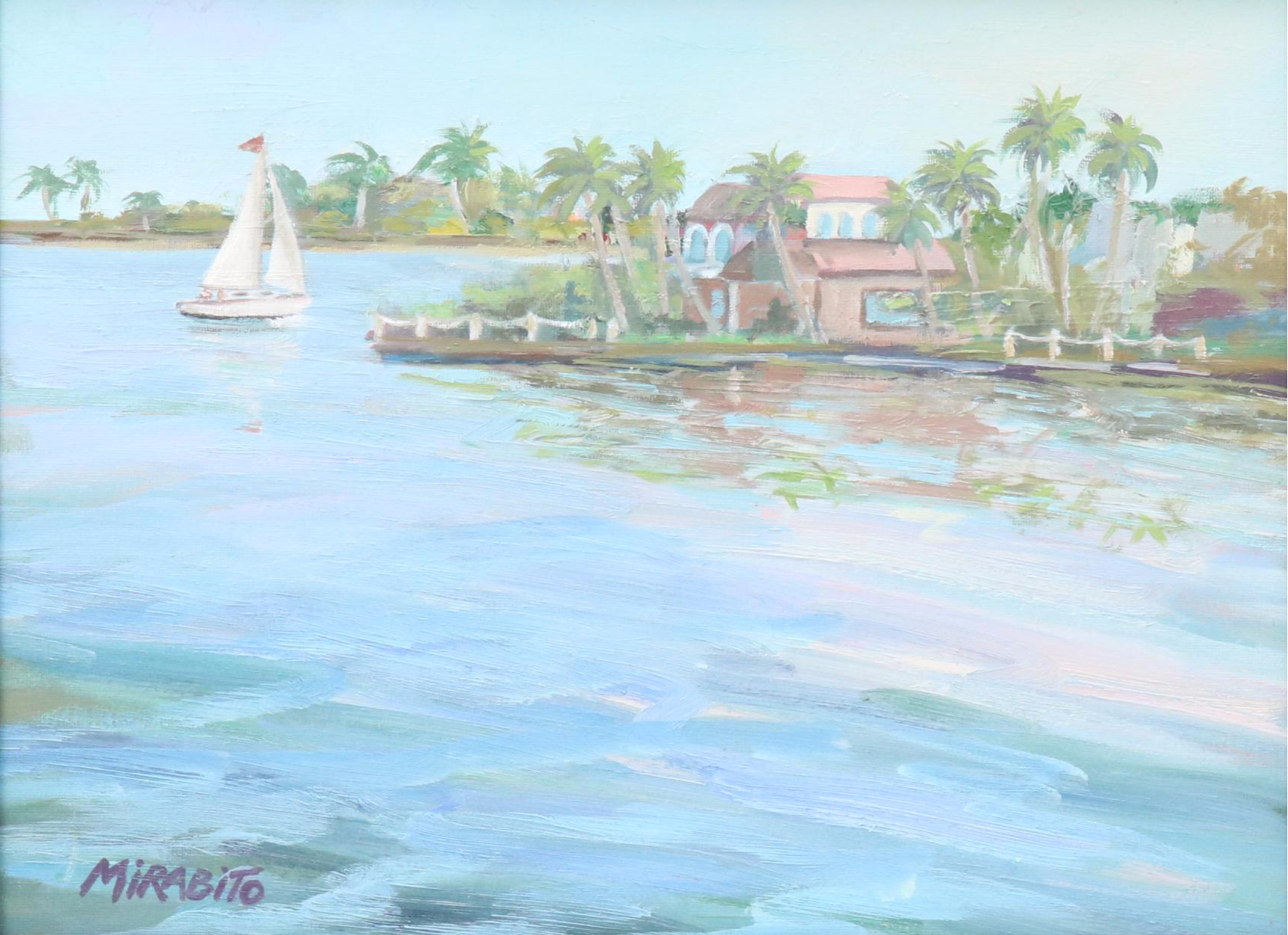 Mary Mirabito Oil Painting "Intracoastal View," 2026