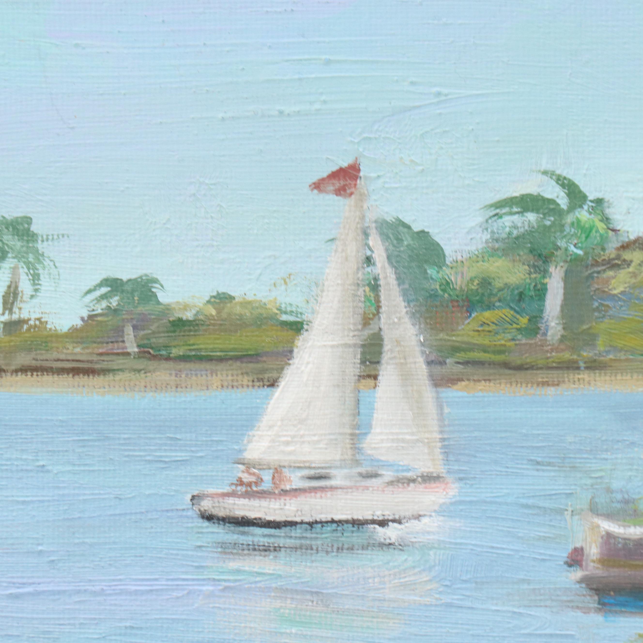 Mary Mirabito Oil Painting "Intracoastal View," 2026