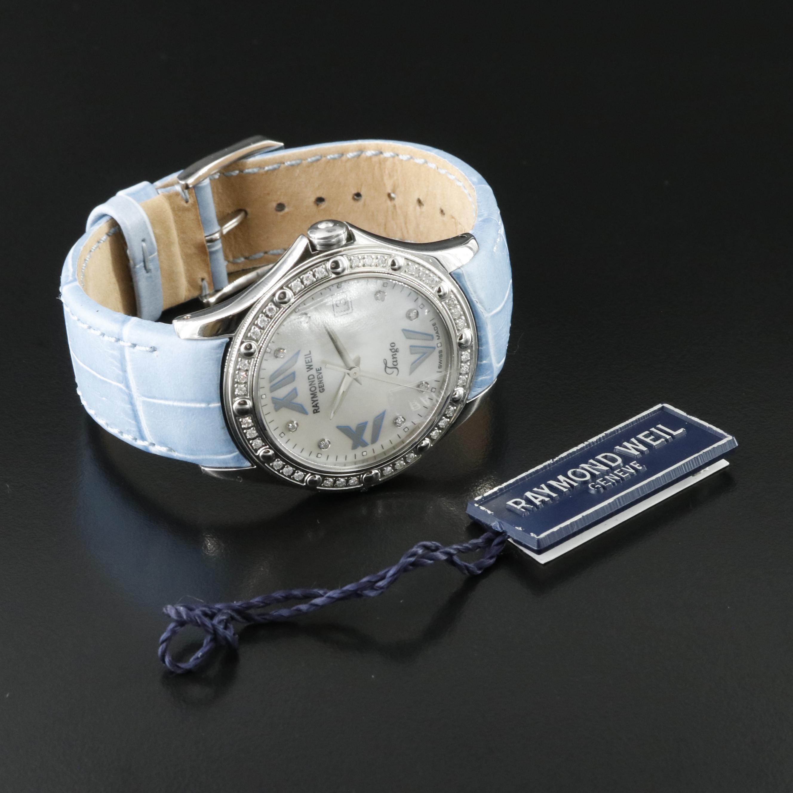 Raymond Weil Tango Diamond & Mother-of-Pearl Watch