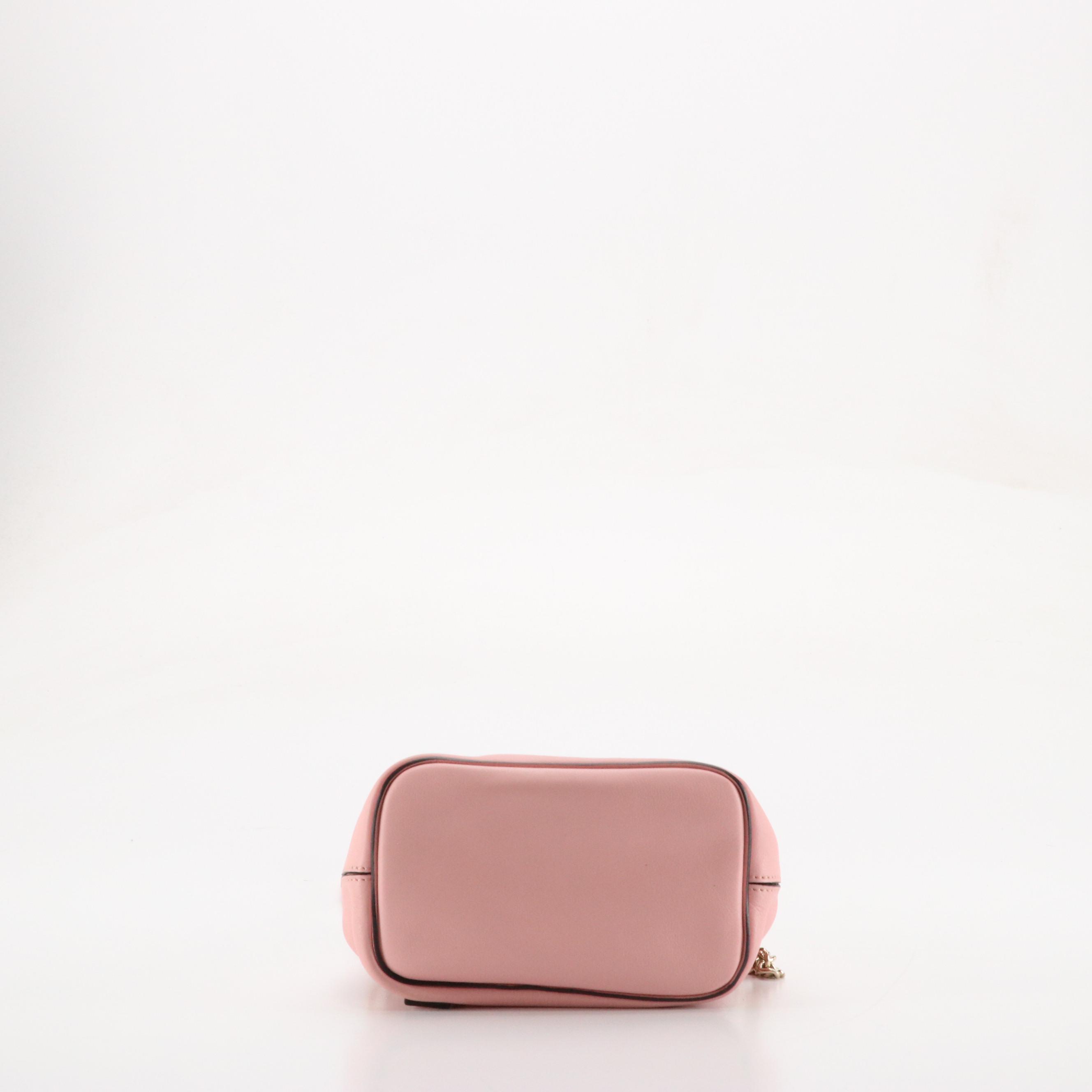 Chloé Mini Faye Backpack in Baby Pink Calfskin Leather and Suede