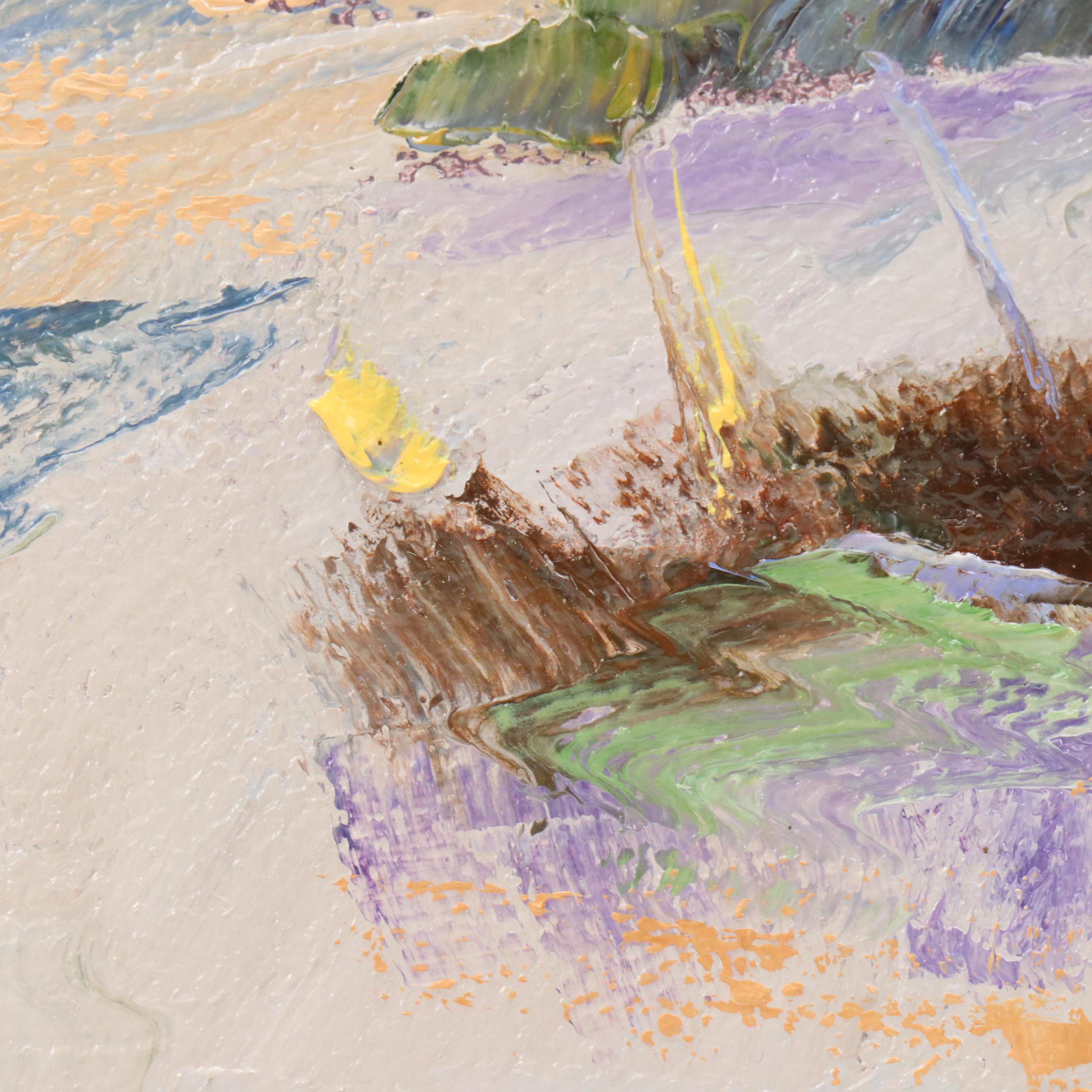 James Baldoumas Beach Landscape Oil Painting "Incoming Storm," 2025