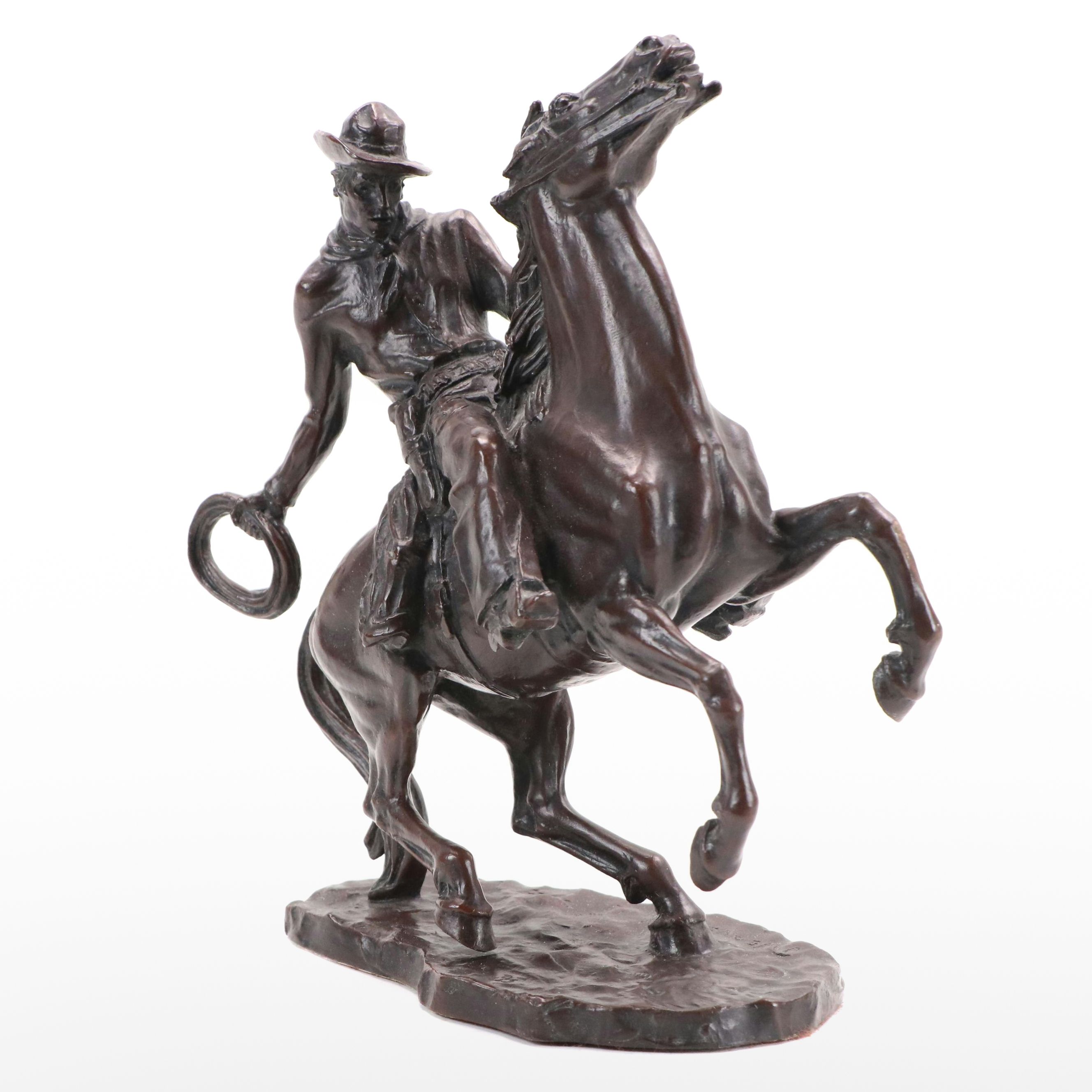 The Franklin Mint John Weaver Bronze Sculpture "Startled," 1980