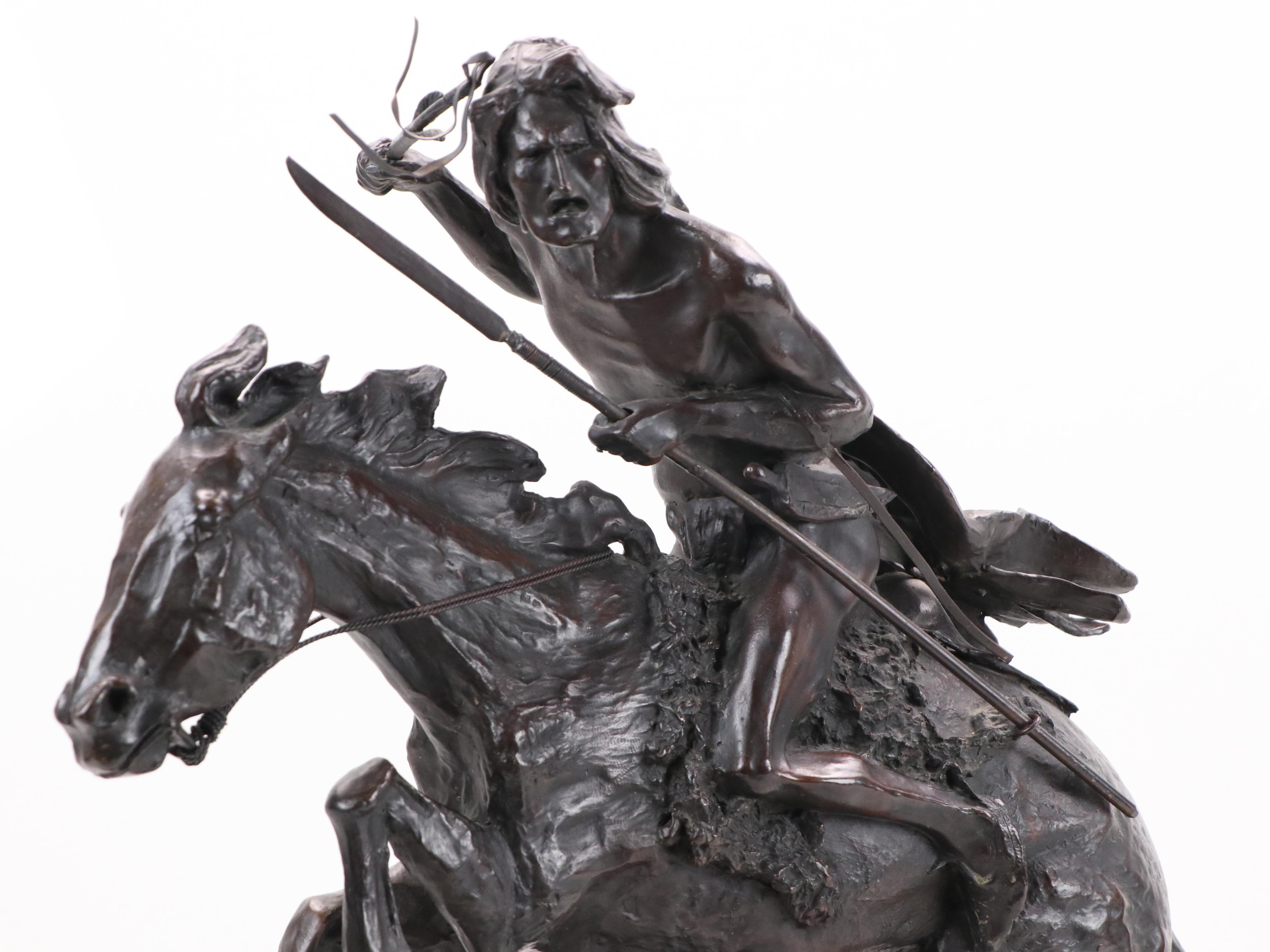 Bronze Sculpture After Frederic Remington "Cheyenne"