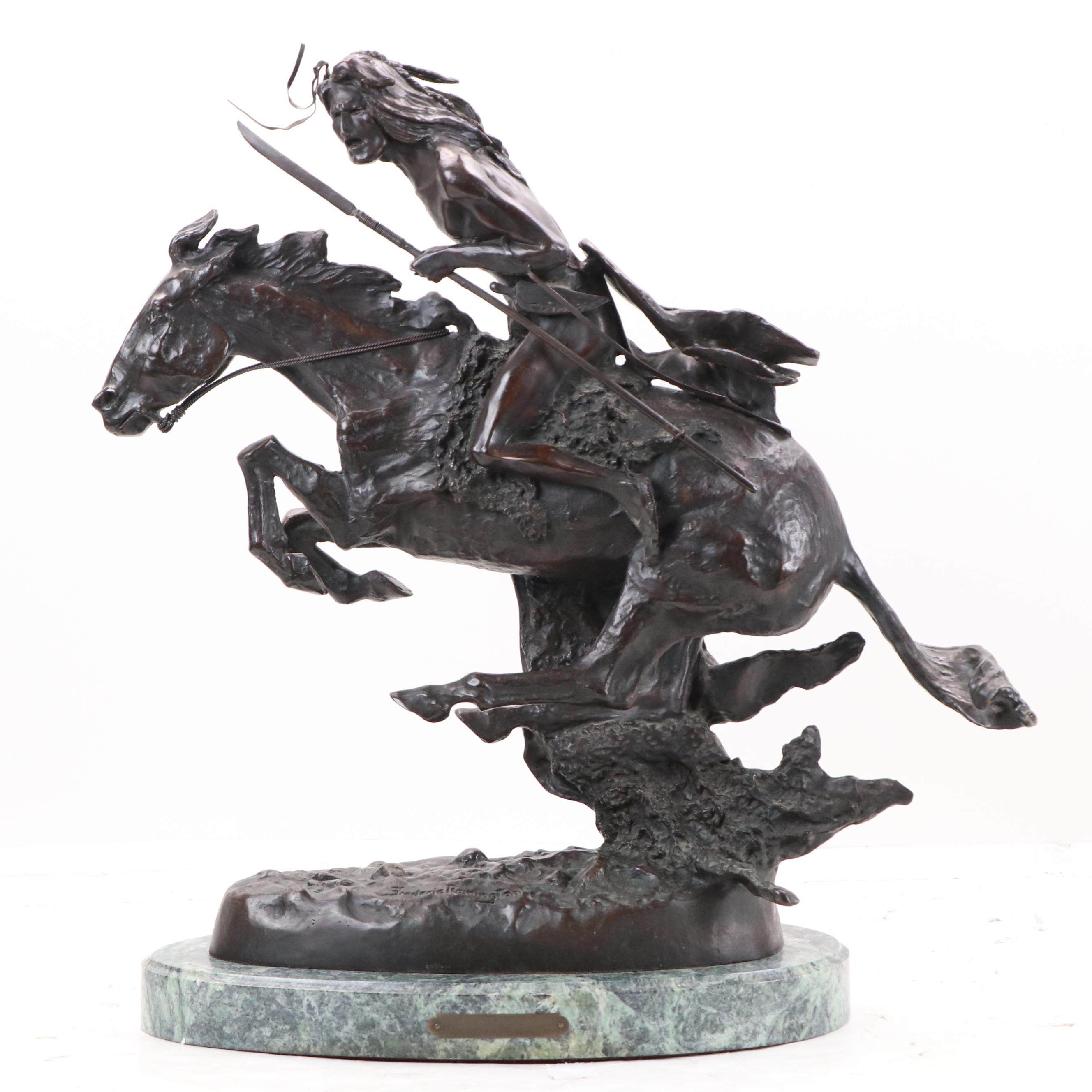 Bronze Sculpture After Frederic Remington "Cheyenne"