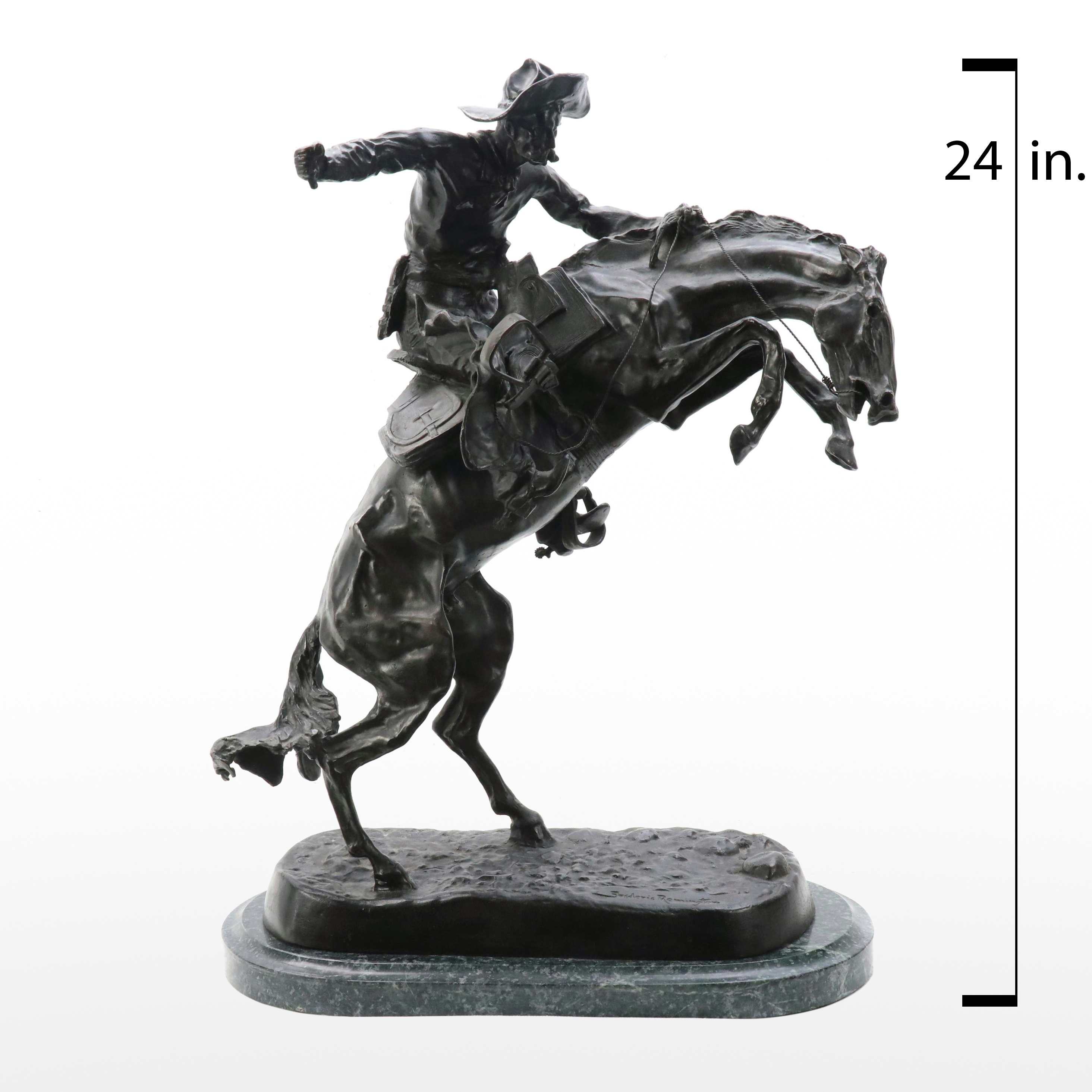 Bronze Sculpture After Frederic Remington "Bronco Buster"