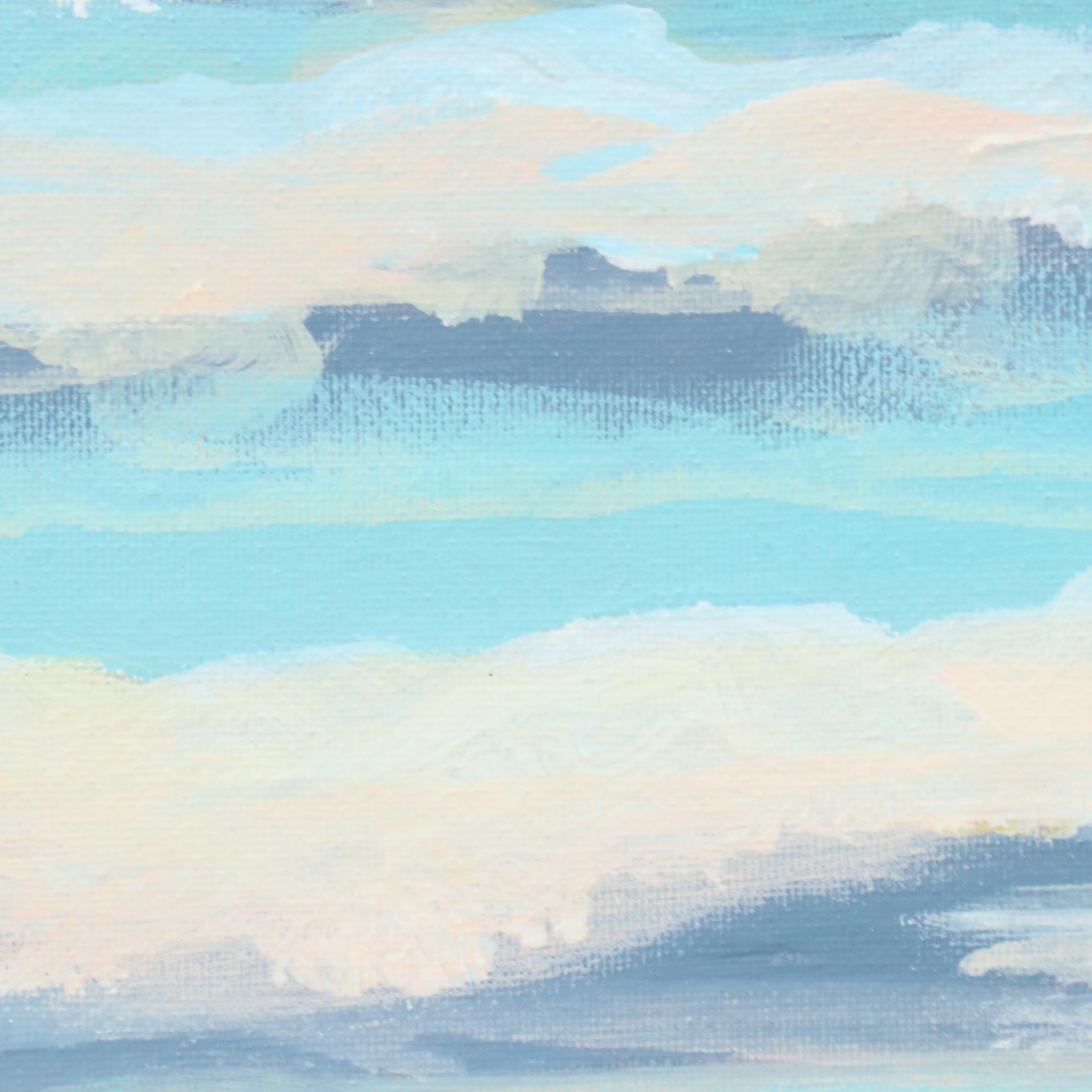 Mary Mirabito Coastal Landscape Acrylic Painting "Misty Afternoon," 2025