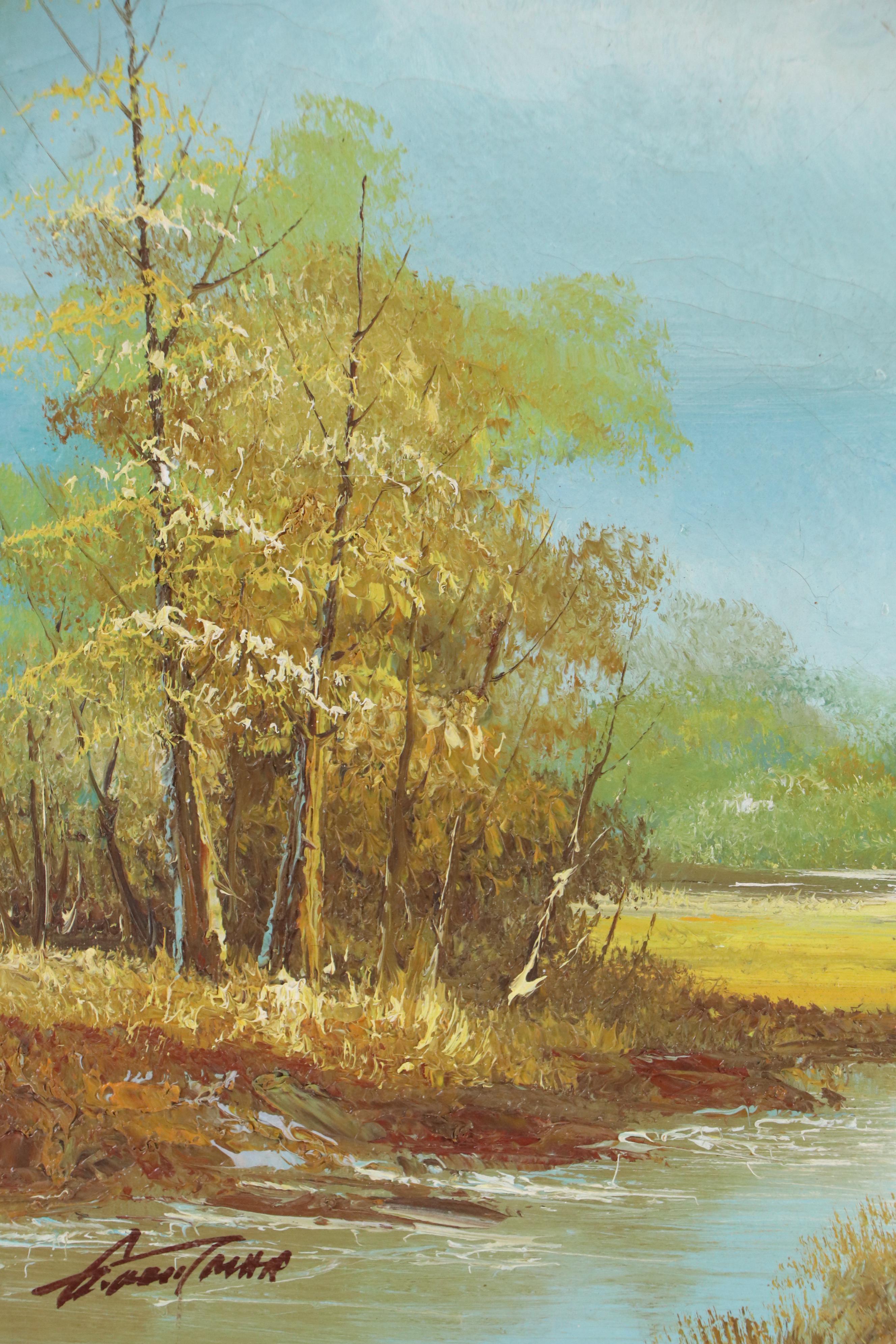 Landscape Oil Painting, Late 20th Century