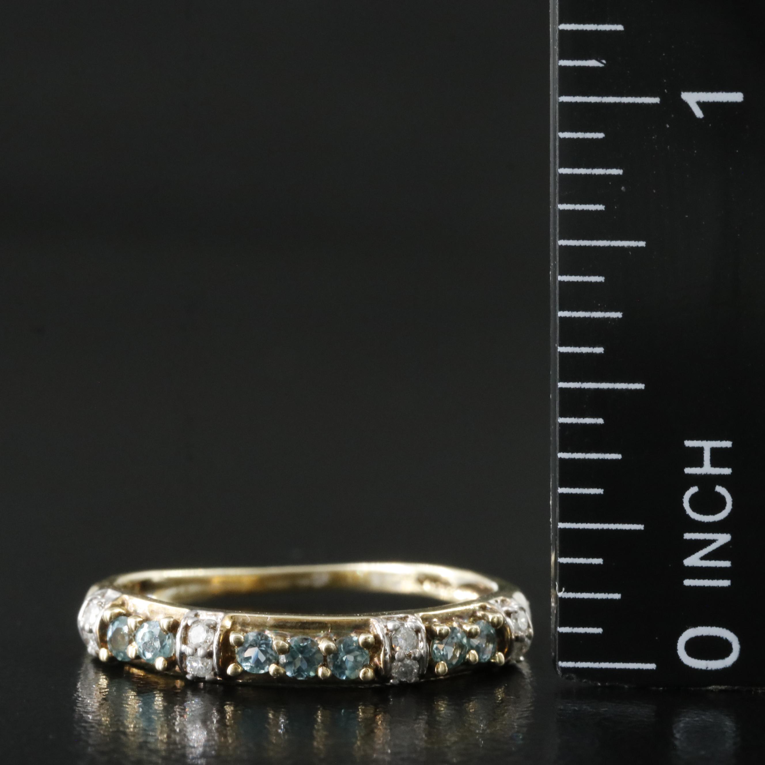 Sterling Alexandrite and Diamond Ring