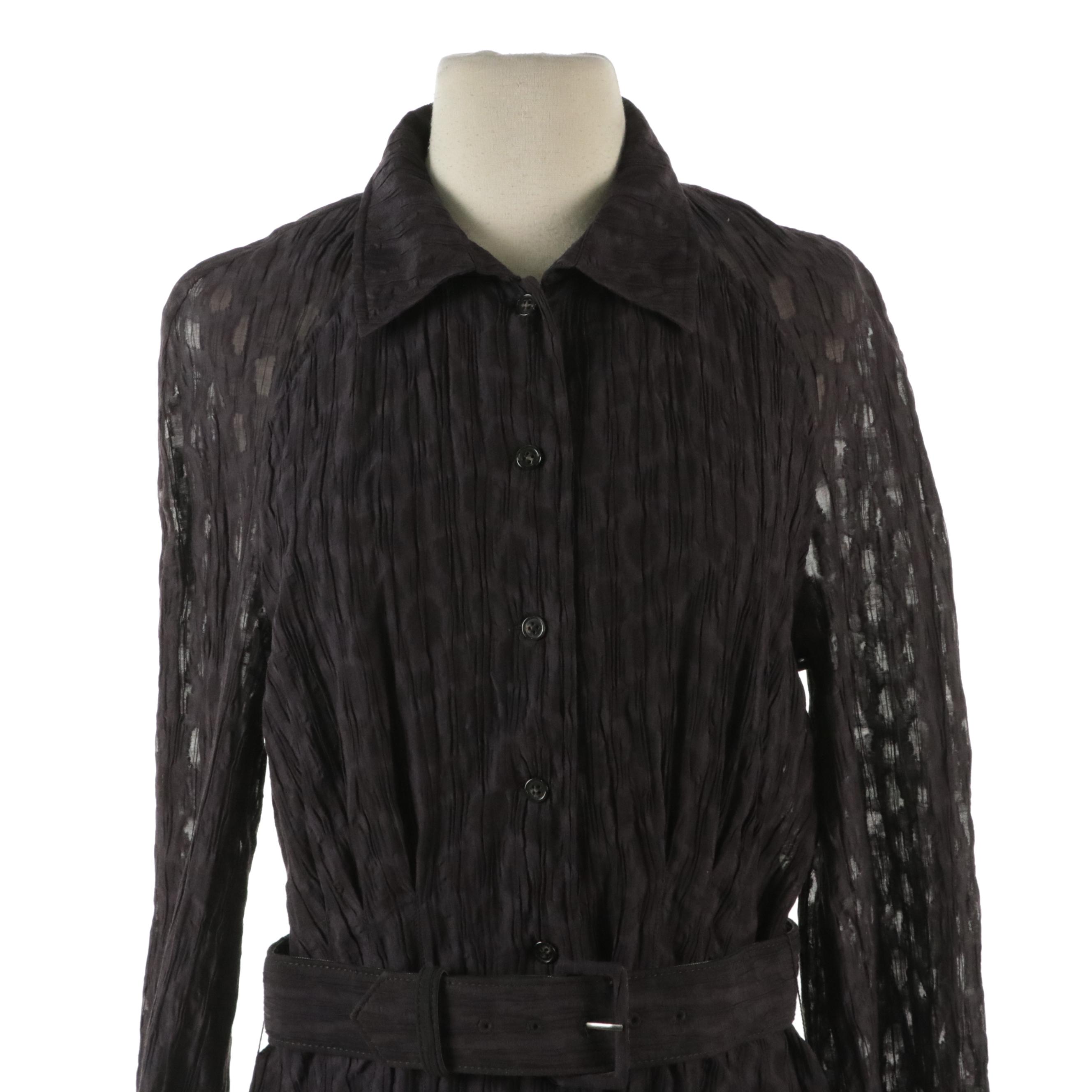 Anne Klein Cotton/Silk Belted Long Sleeve Dress with Tag and Tahari Belted Dress