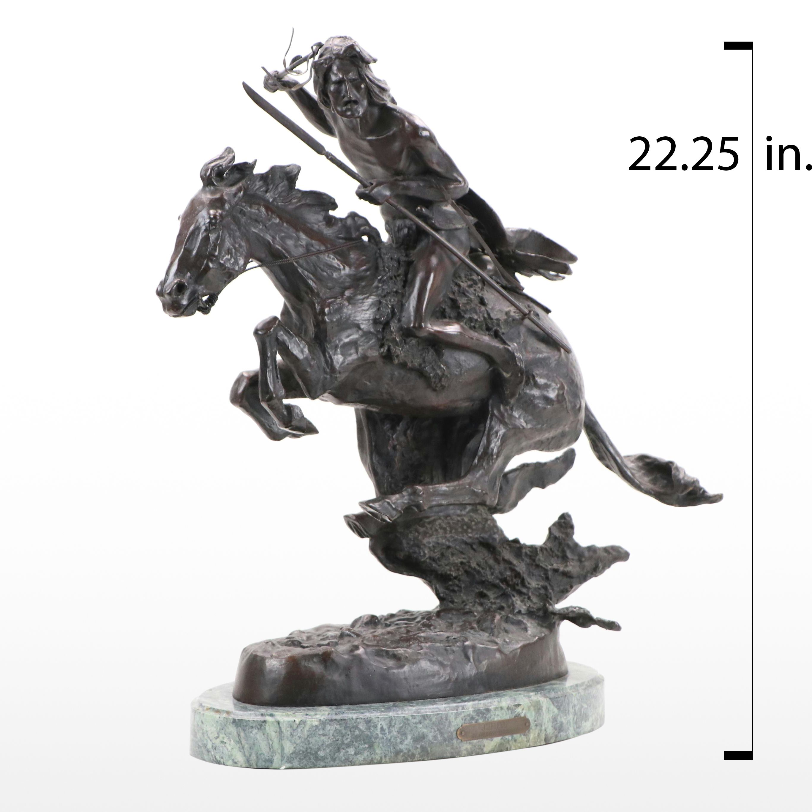 Bronze Sculpture After Frederic Remington "Cheyenne"