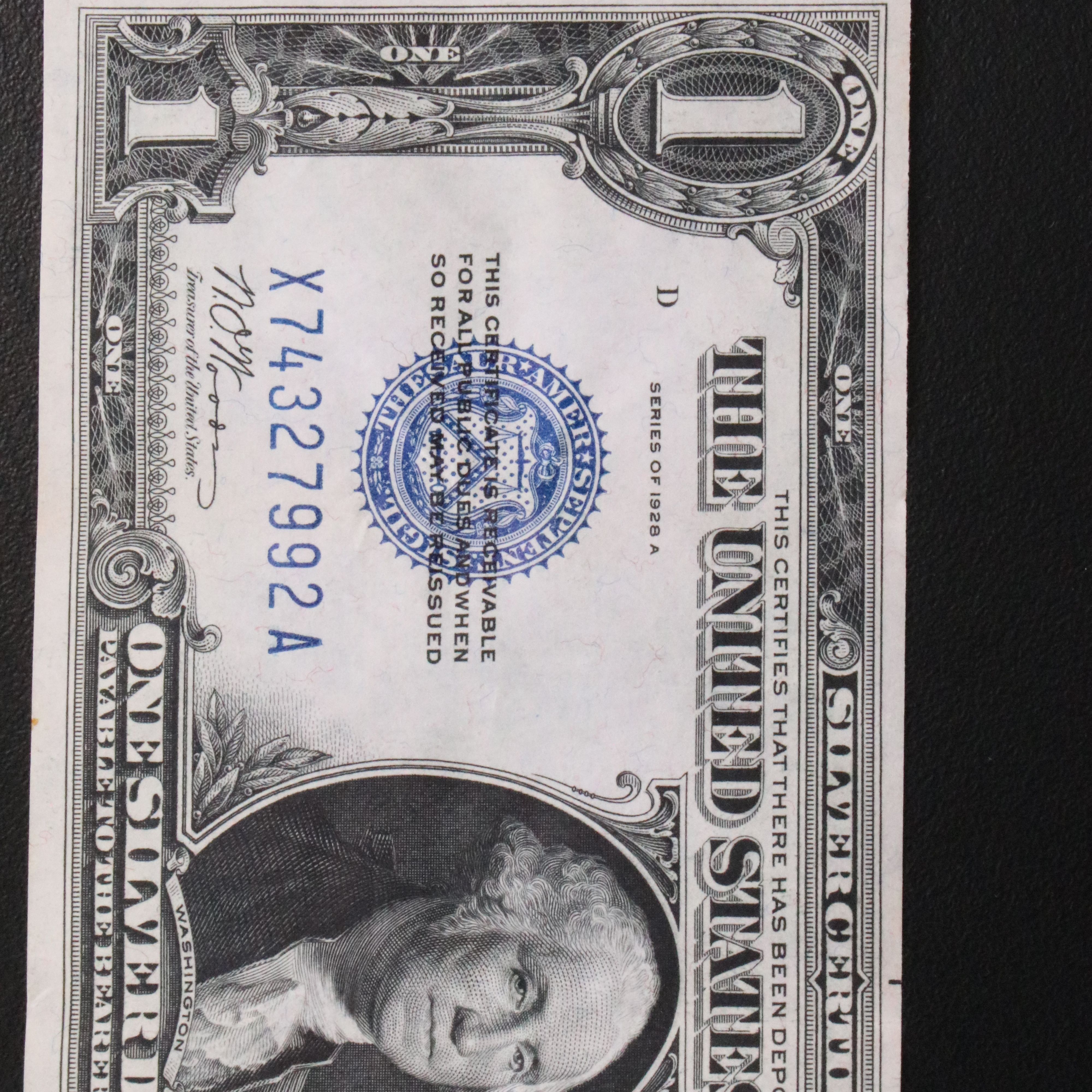 1928 A One Dollar Funny Back Silver Certificate