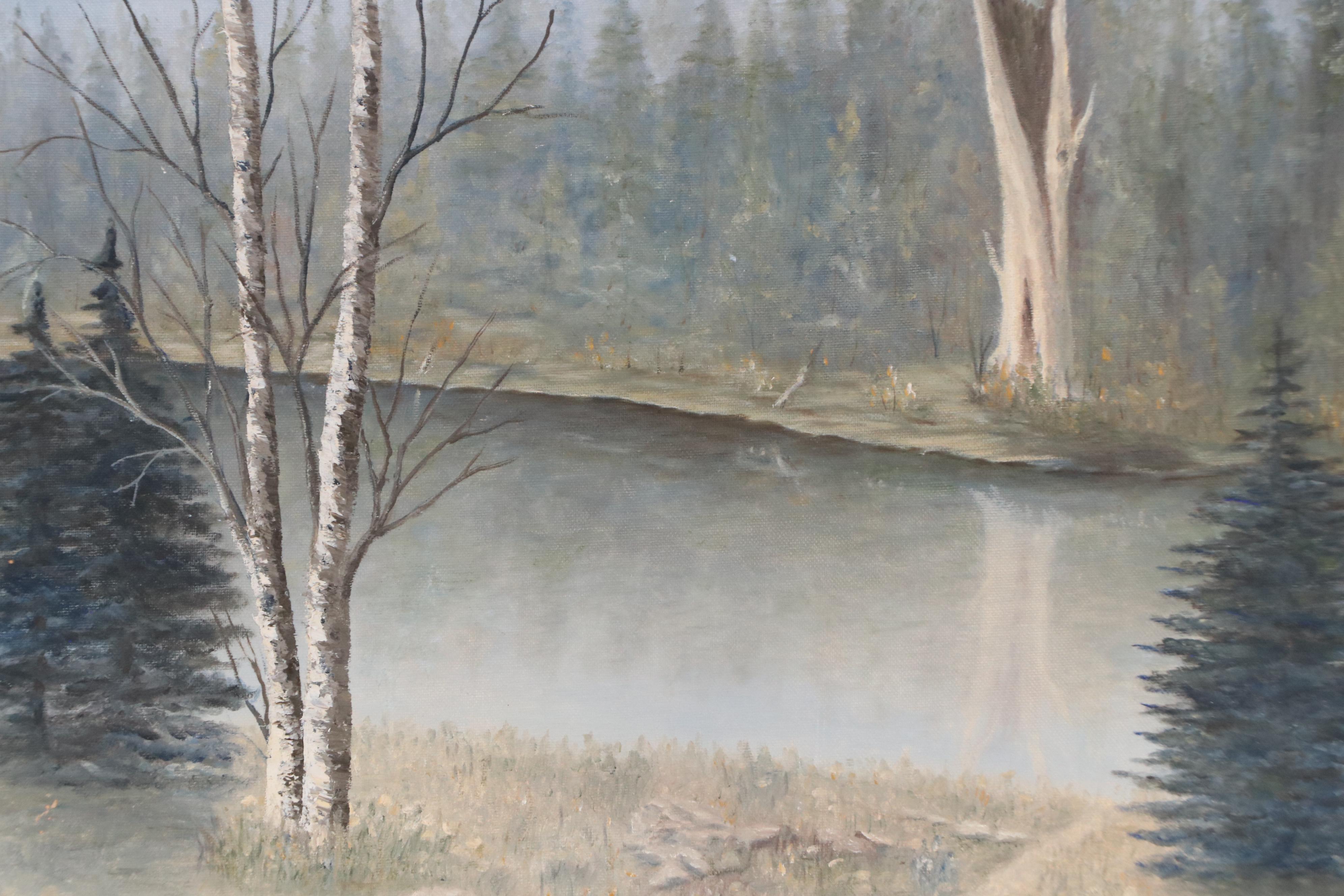 Barbara W. Fehr Landscape Oil Painting, Late 20th Century