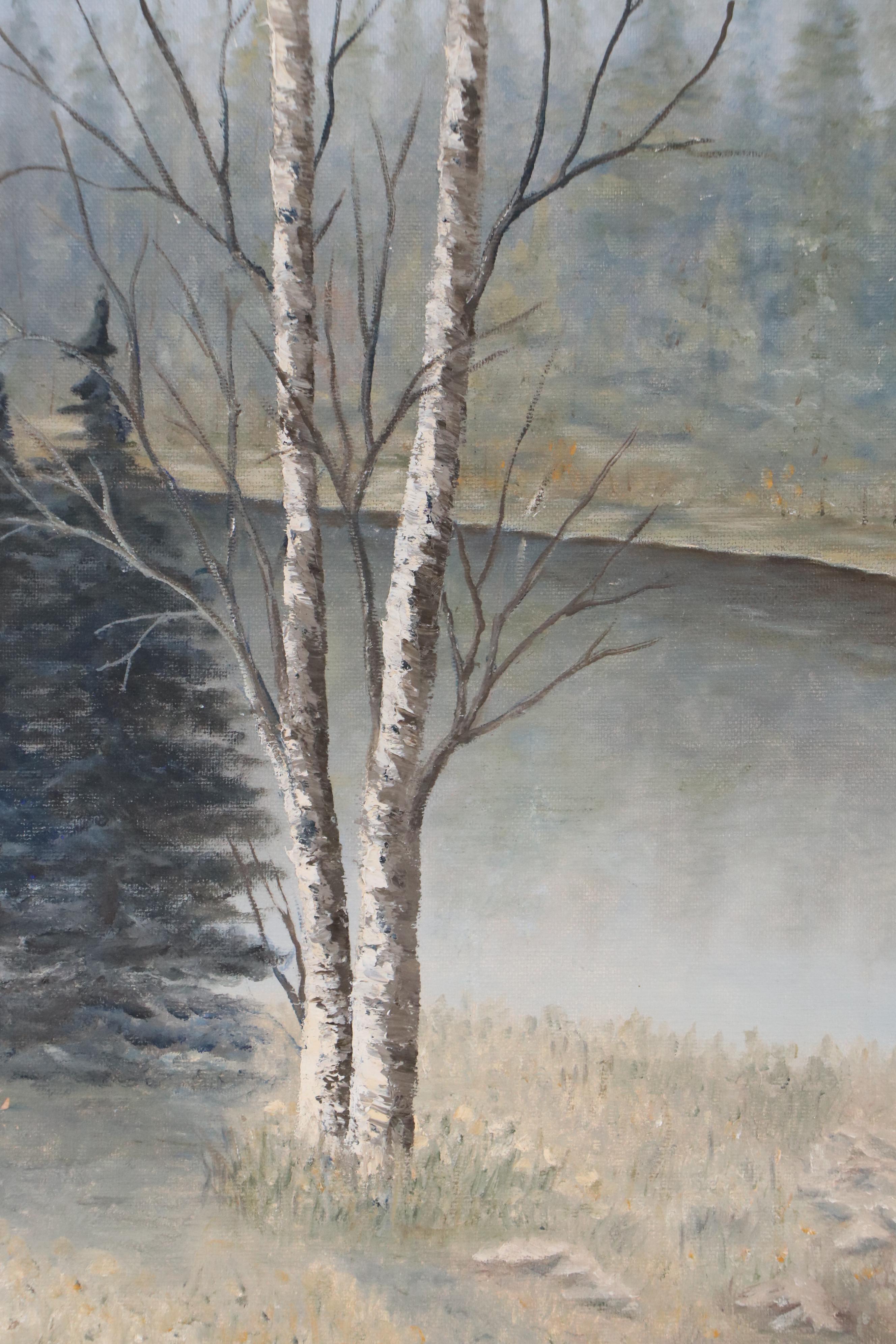 Barbara W. Fehr Landscape Oil Painting, Late 20th Century