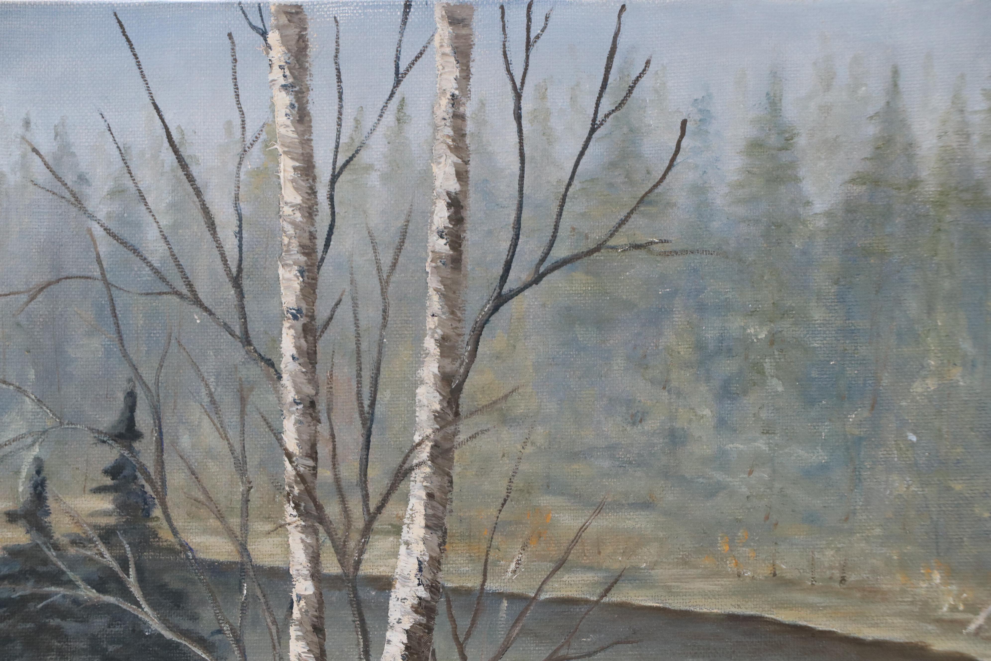 Barbara W. Fehr Landscape Oil Painting, Late 20th Century