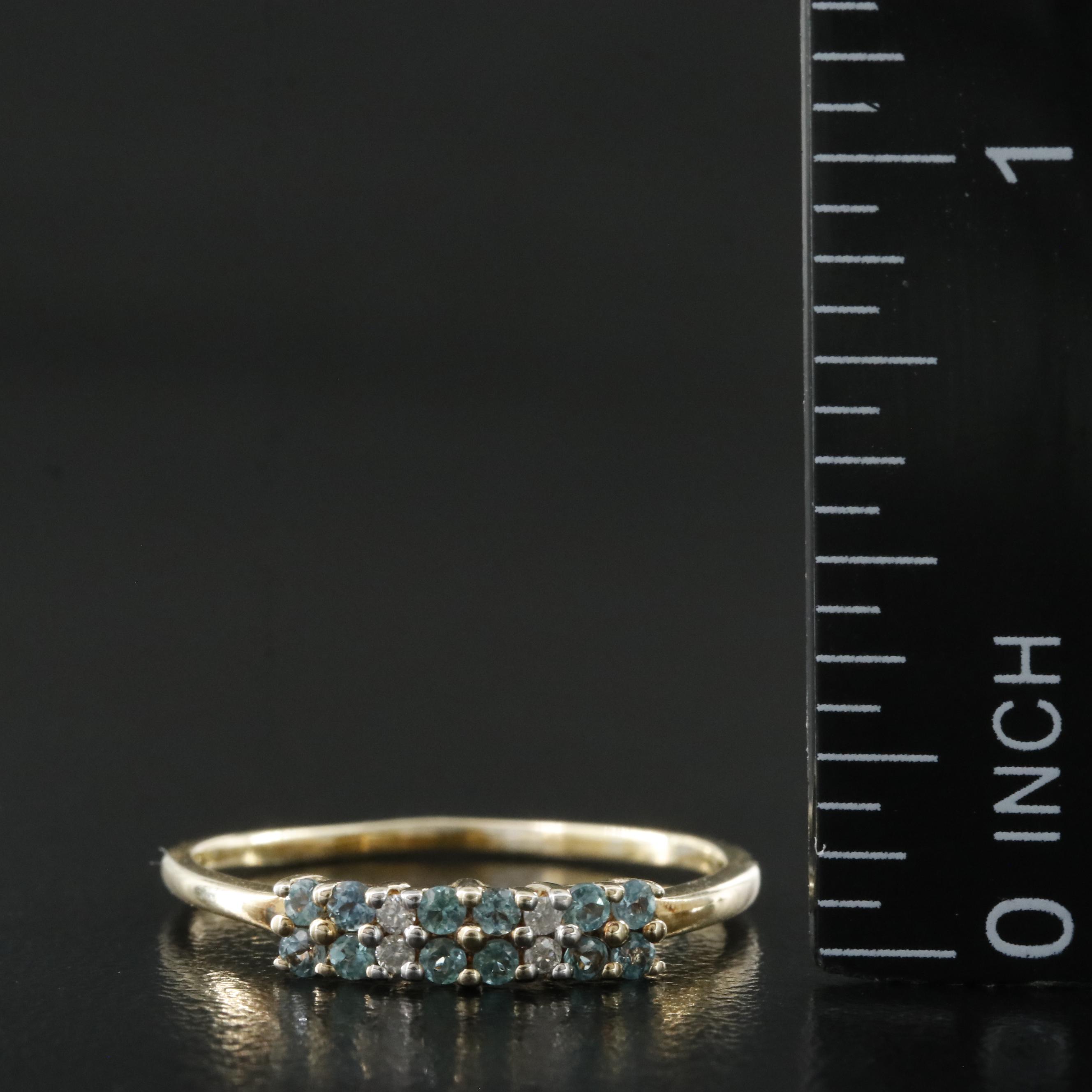 Sterling Alexandrite and Diamond Ring