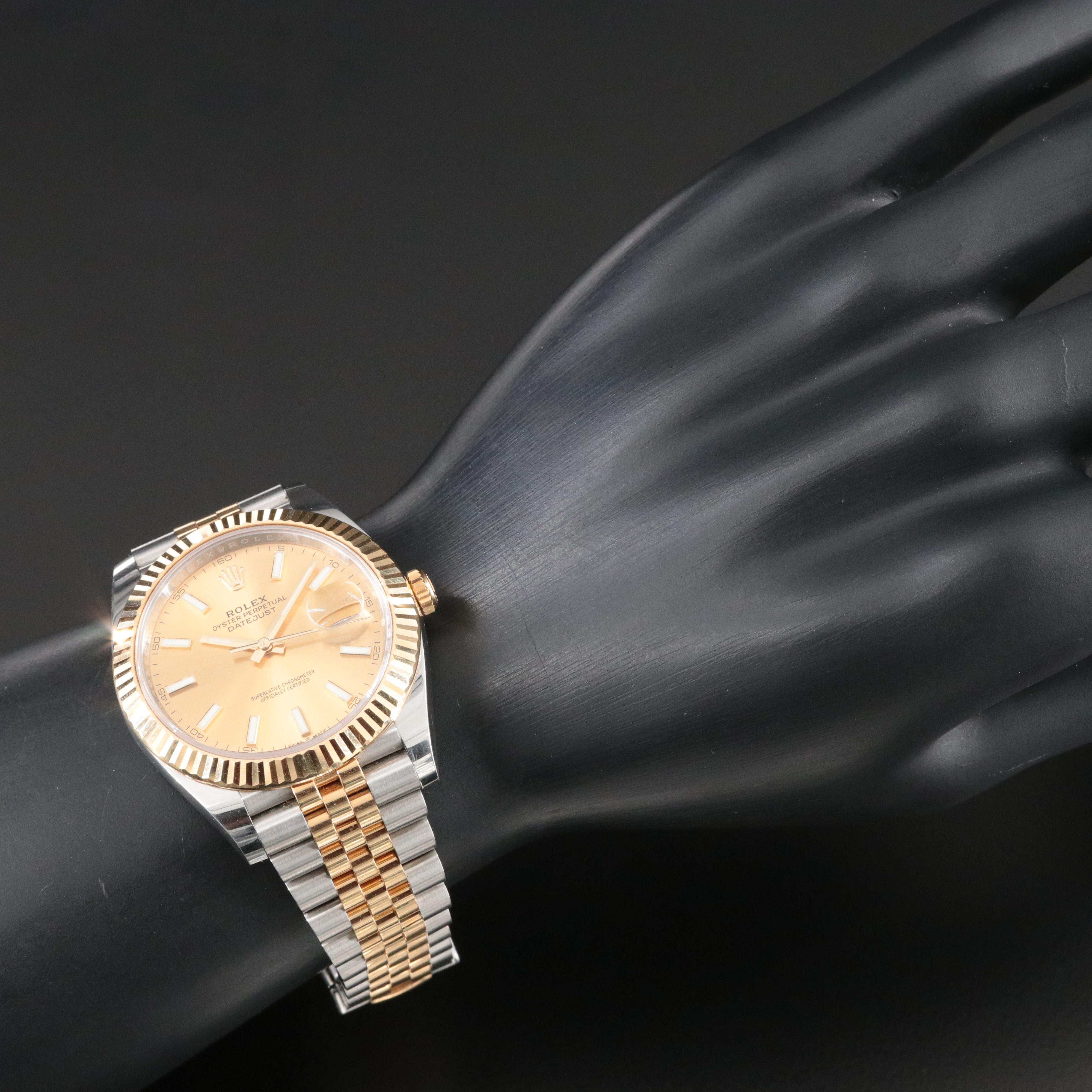 Rolex Datejust 41 Model 126333 Oyster Steel and Yellow Gold Watch