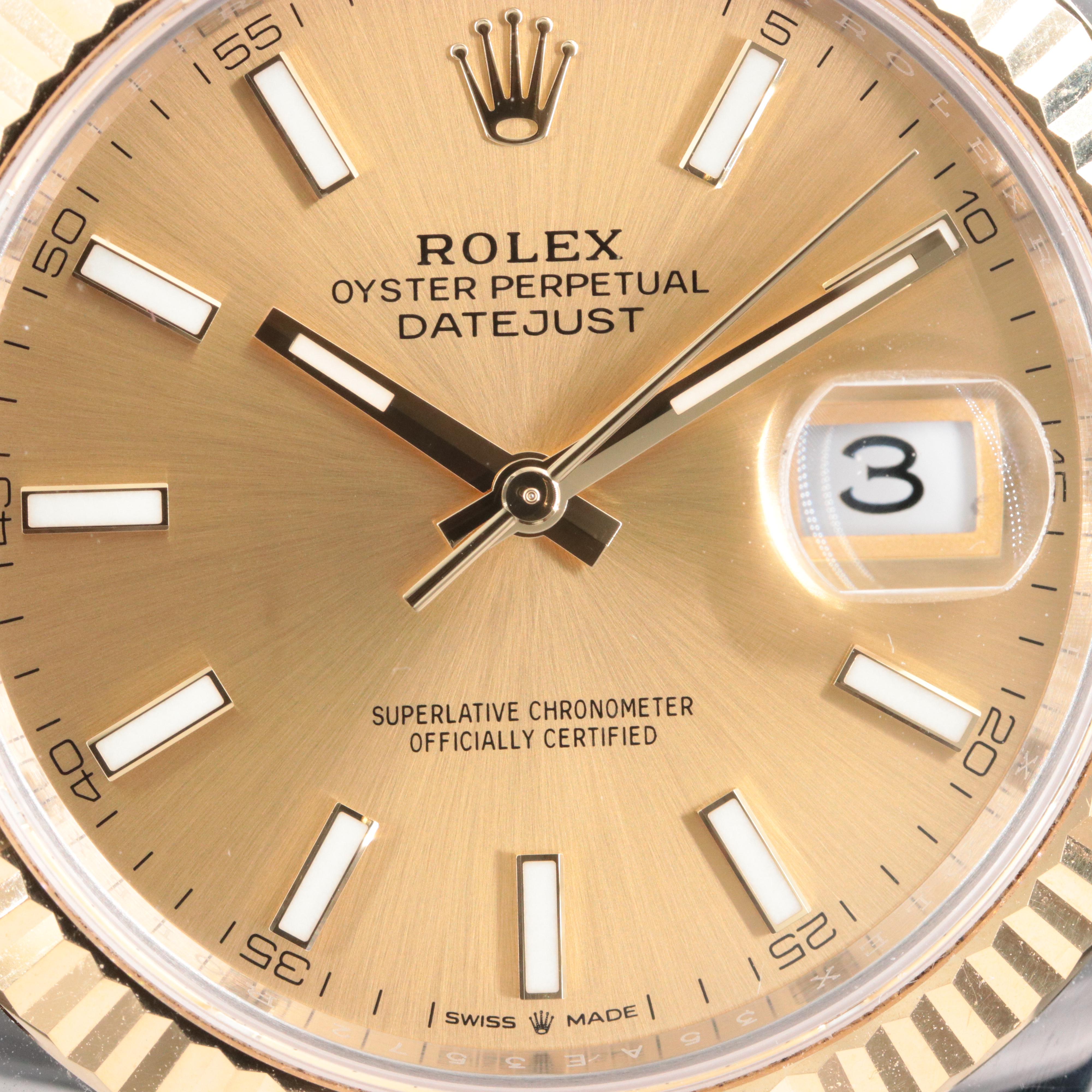 Rolex Datejust 41 Model 126333 Oyster Steel and Yellow Gold Watch