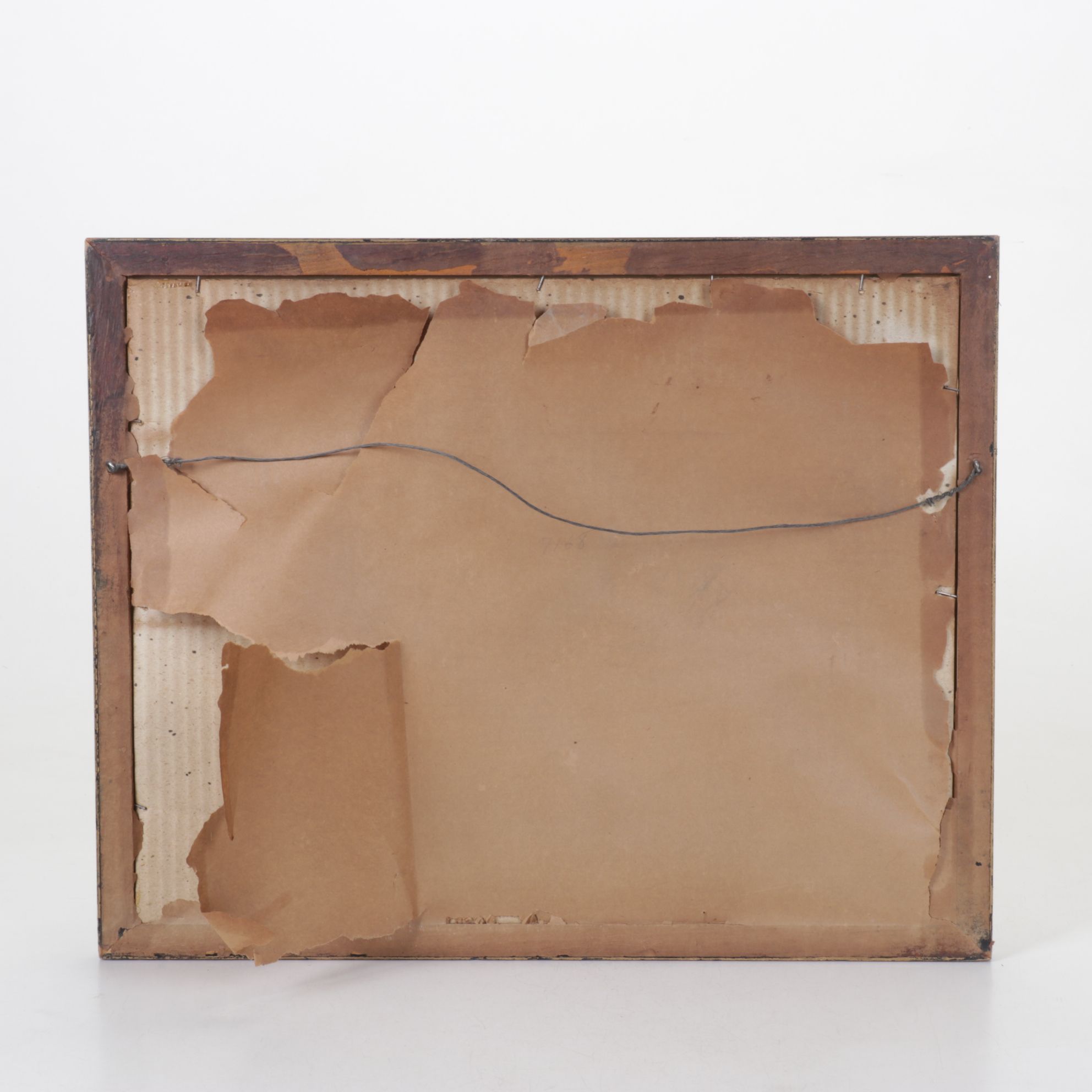 Chinese Embroidered Silk Panel of Quince Branch & Pair of Scissortail Birds