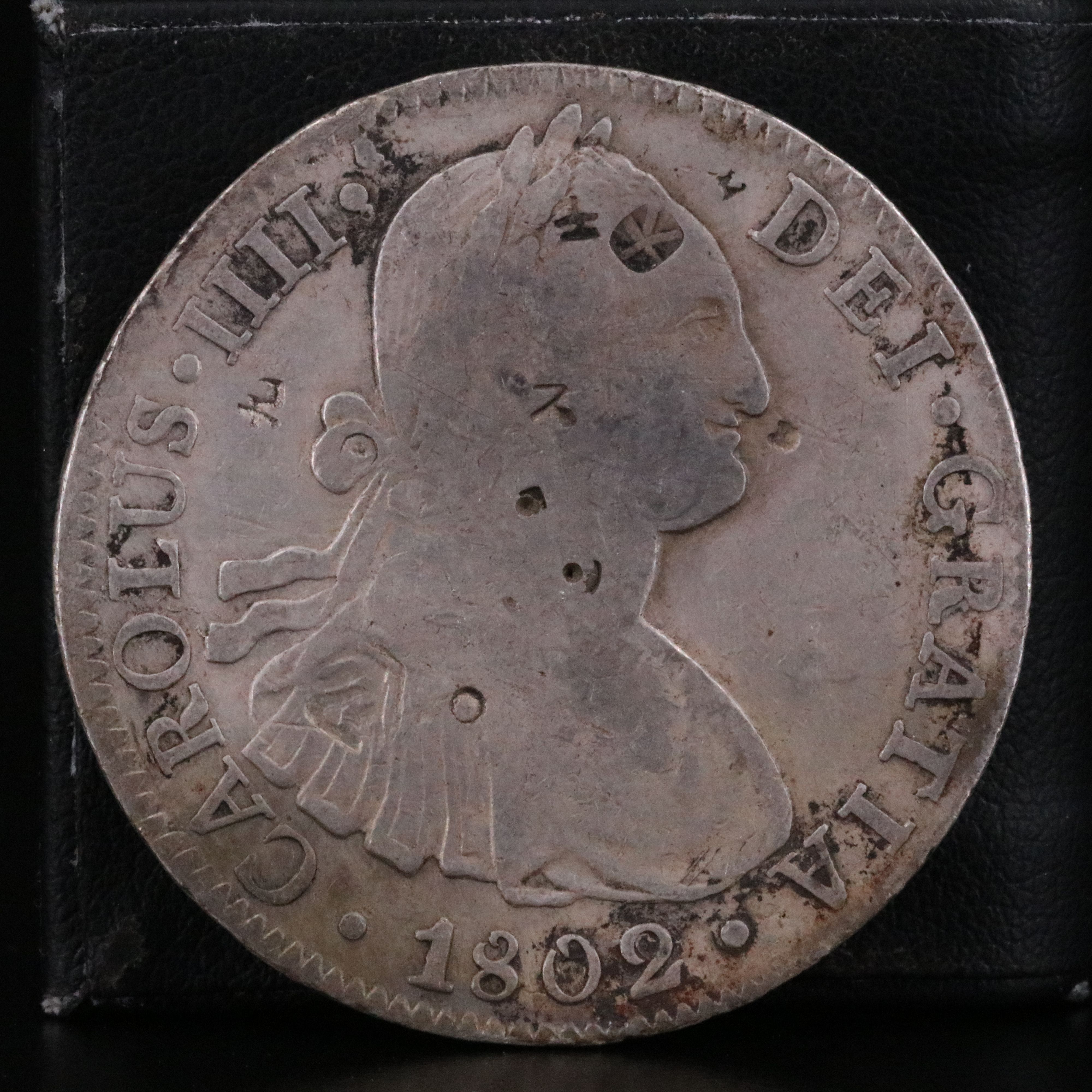 1802 Mexico Carolus llll 8 Reales with Chop Marks