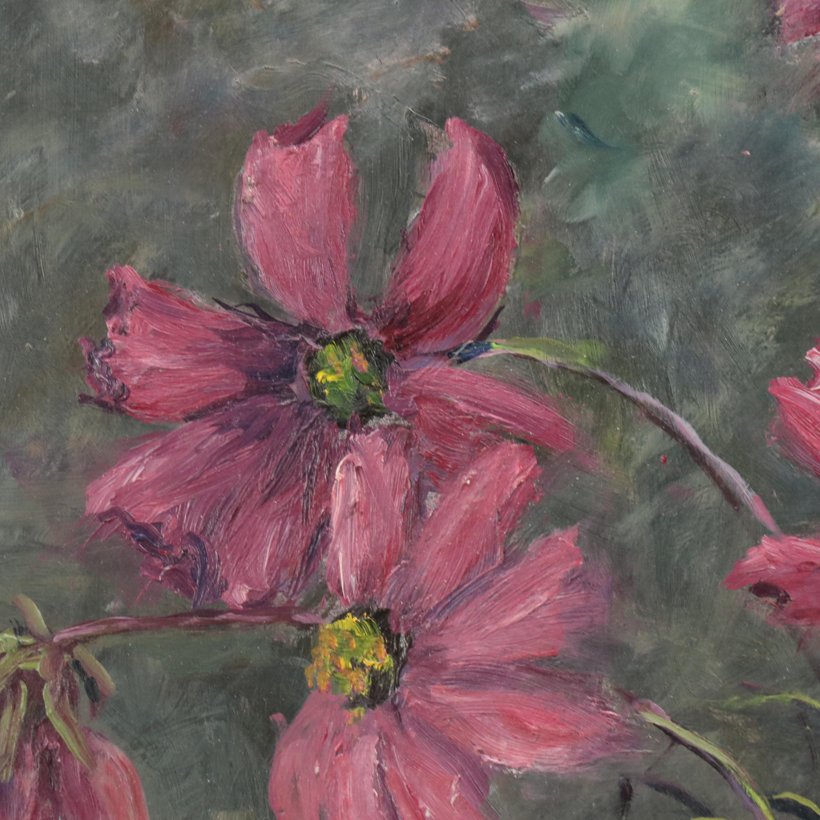 Floral Still Life Oil Painting, Late 20th Century