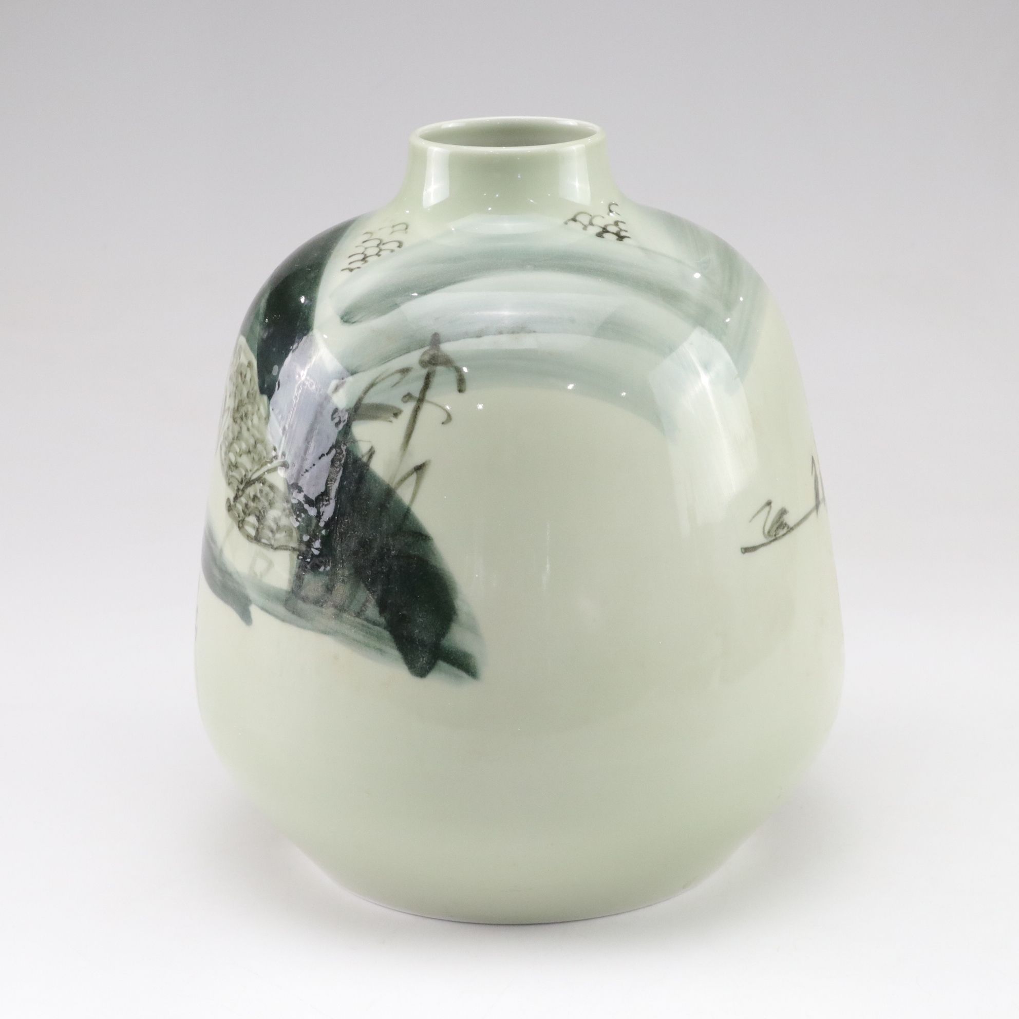 East Asian Hand-Painted Porcelain Vase