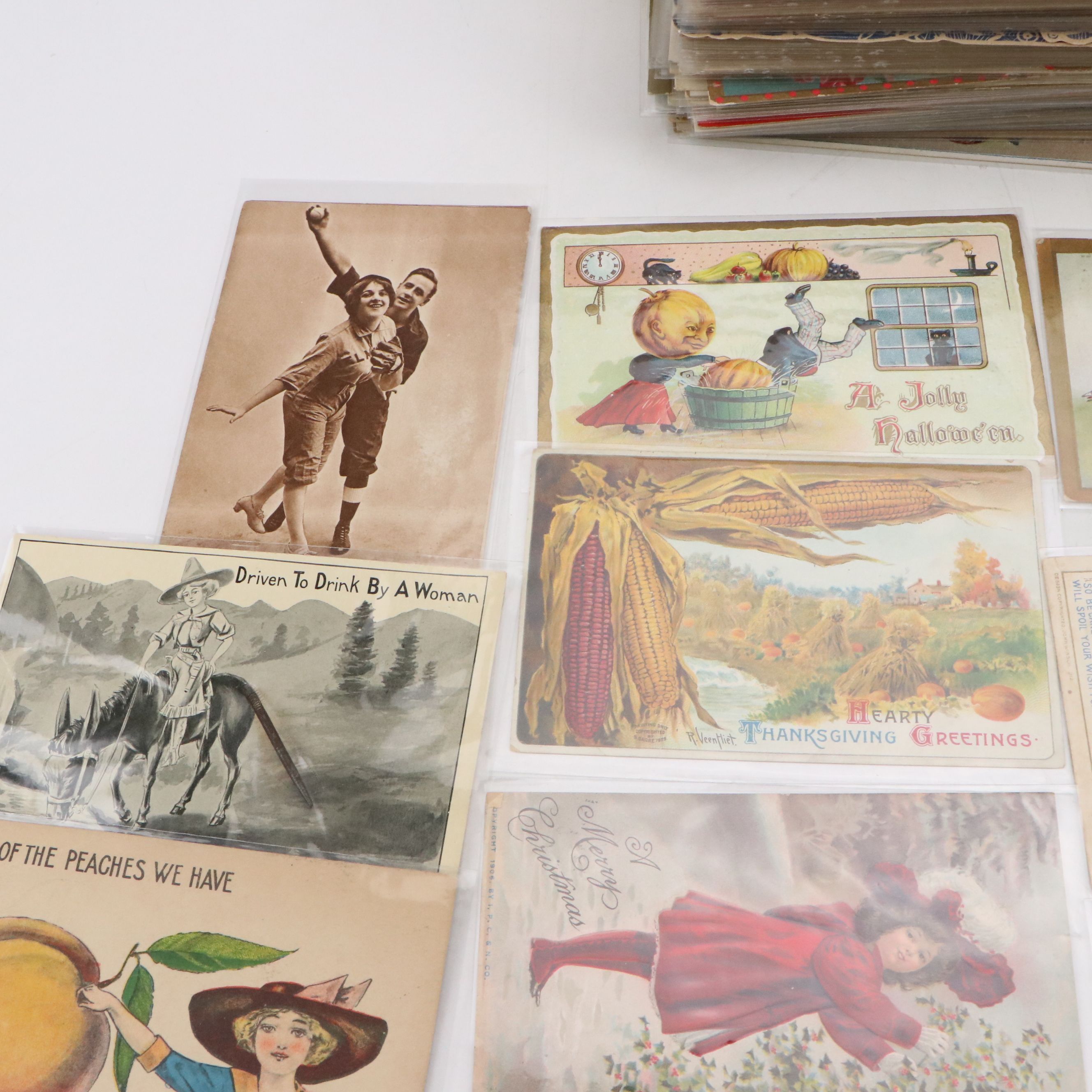 Halloween, Christmas, American and Other Novelty Postcards, Early to Mid-20th C.