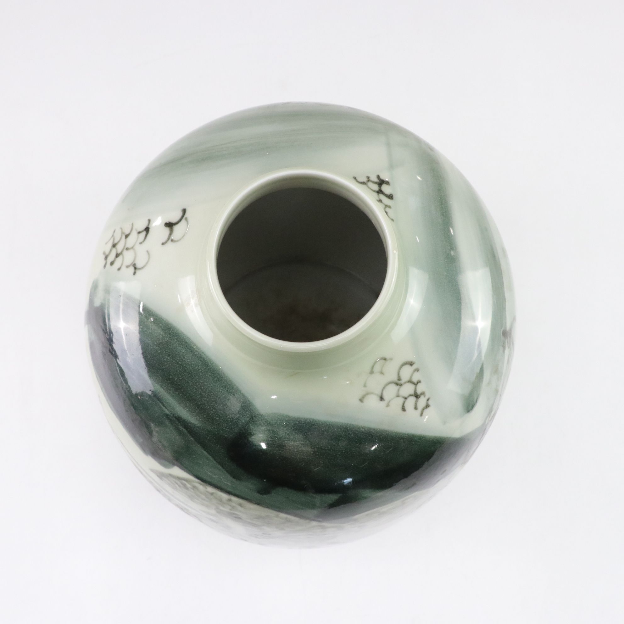 East Asian Hand-Painted Porcelain Vase