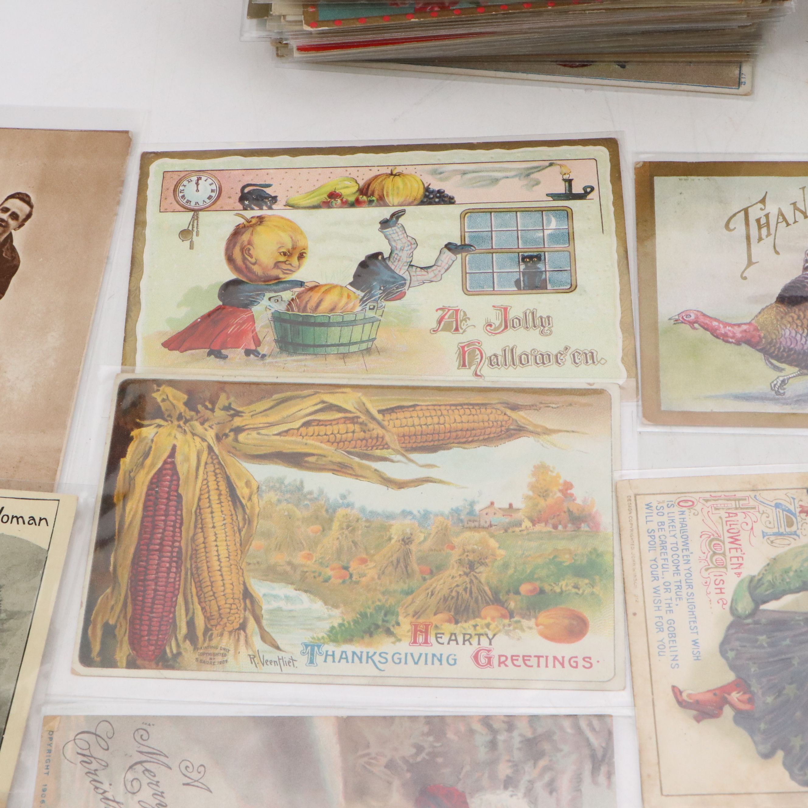 Halloween, Christmas, American and Other Novelty Postcards, Early to Mid-20th C.