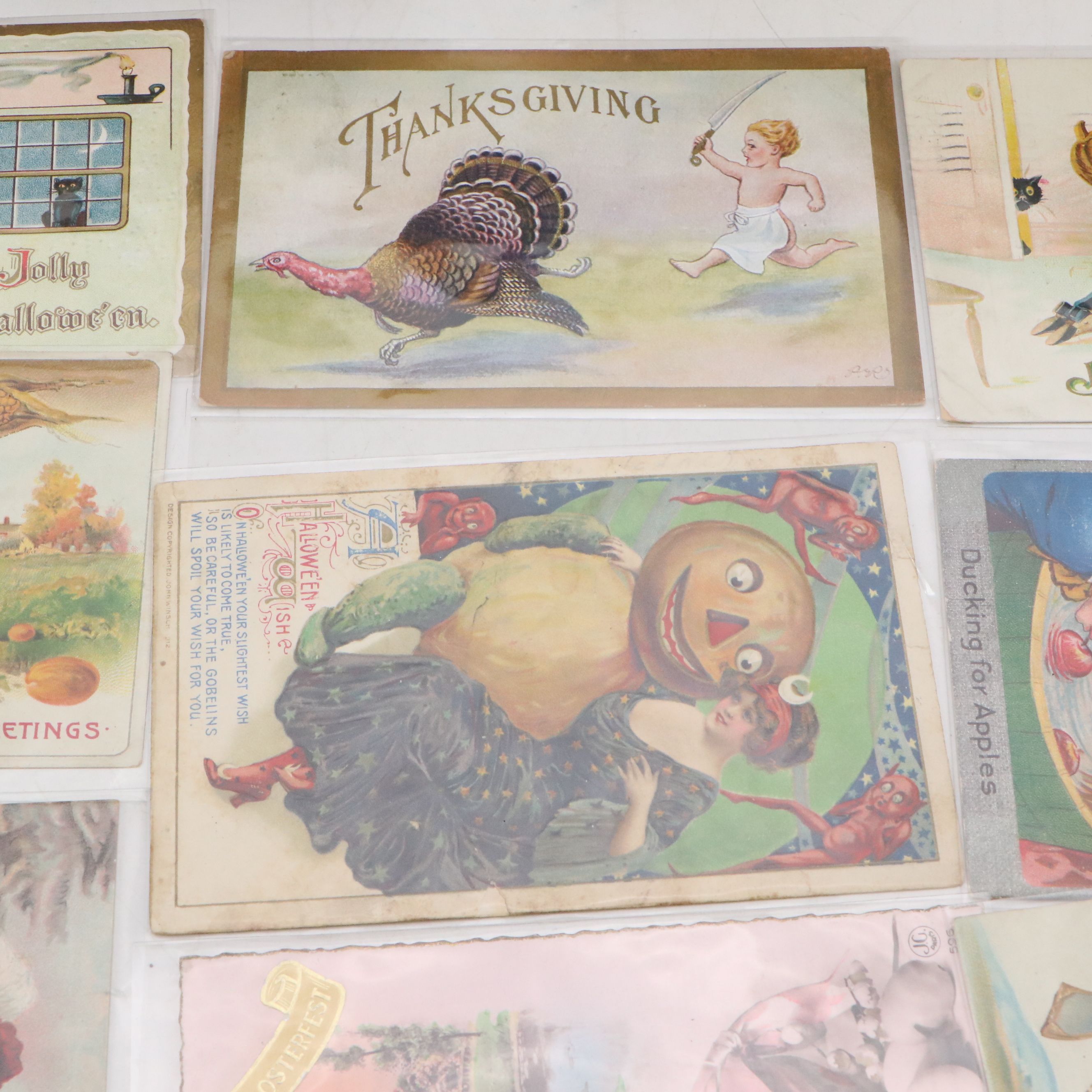 Halloween, Christmas, American and Other Novelty Postcards, Early to Mid-20th C.