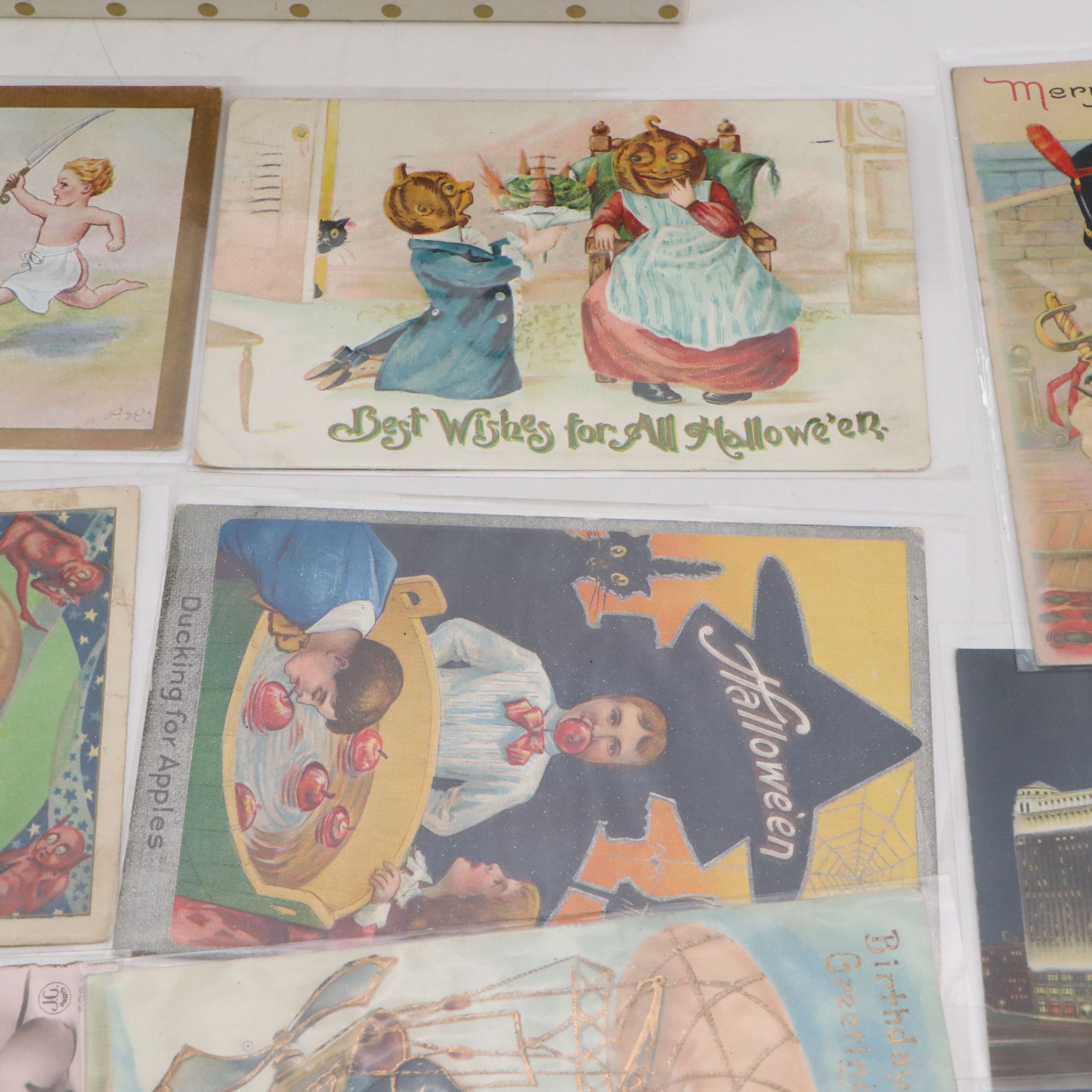 Halloween, Christmas, American and Other Novelty Postcards, Early to Mid-20th C.