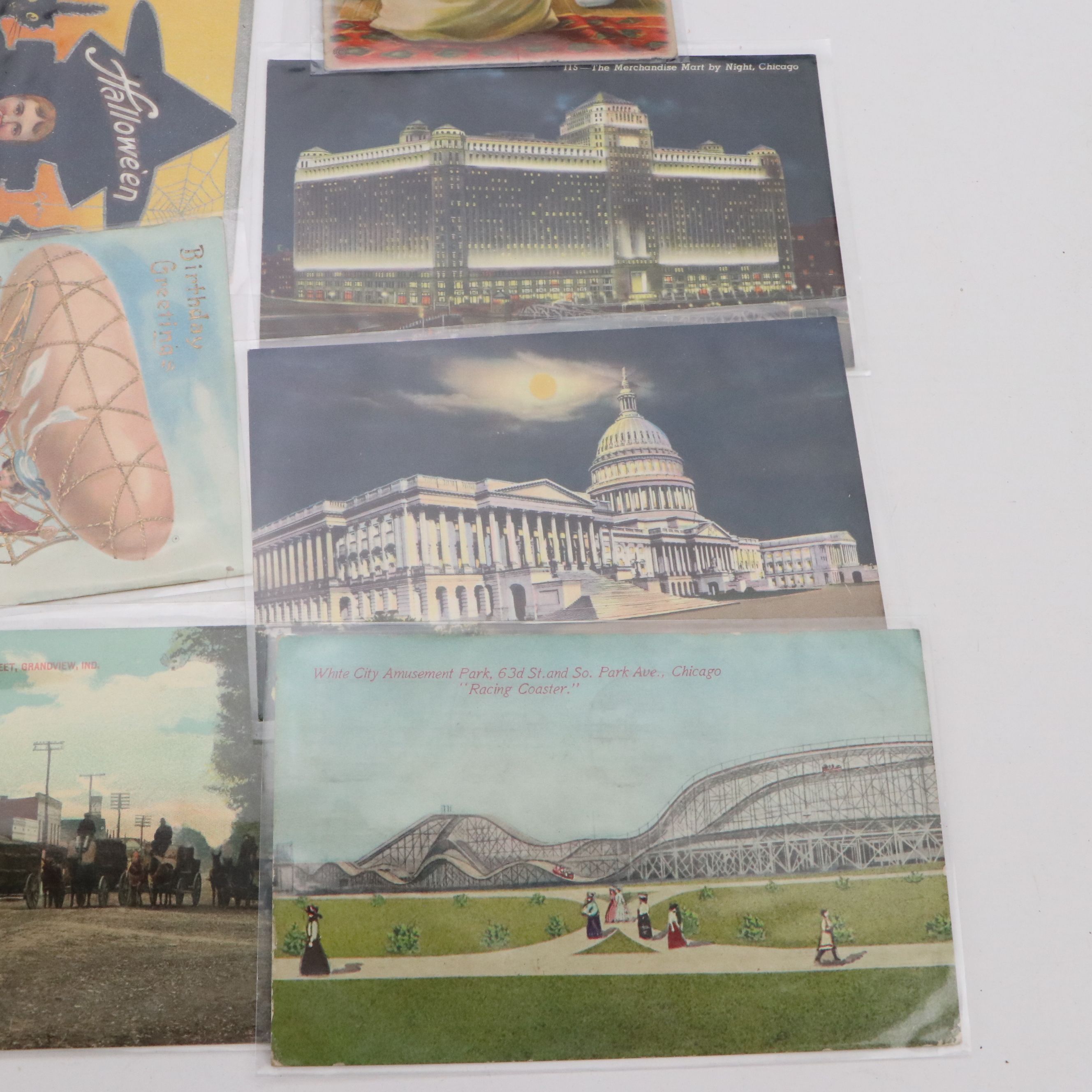 Halloween, Christmas, American and Other Novelty Postcards, Early to Mid-20th C.