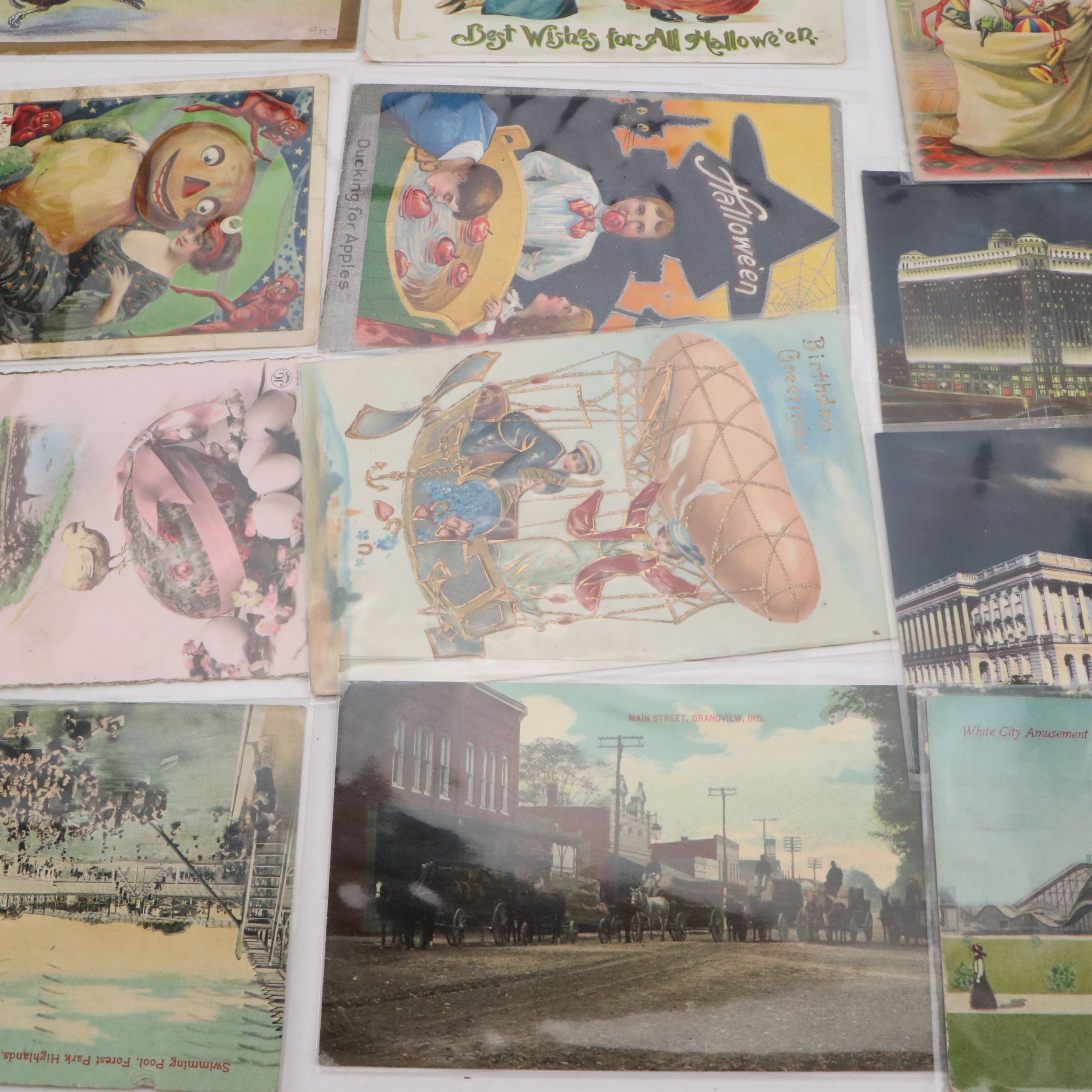 Halloween, Christmas, American and Other Novelty Postcards, Early to Mid-20th C.