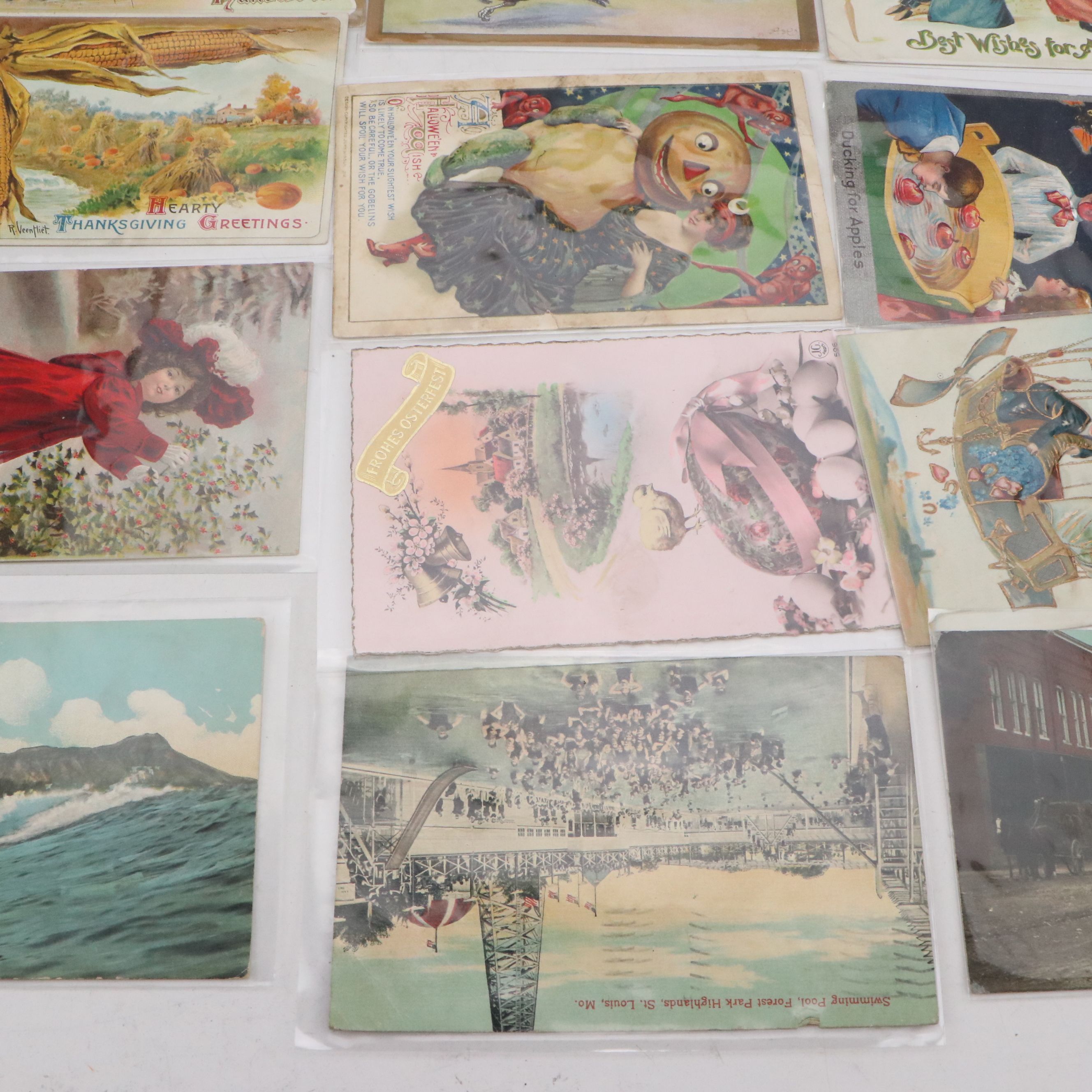 Halloween, Christmas, American and Other Novelty Postcards, Early to Mid-20th C.