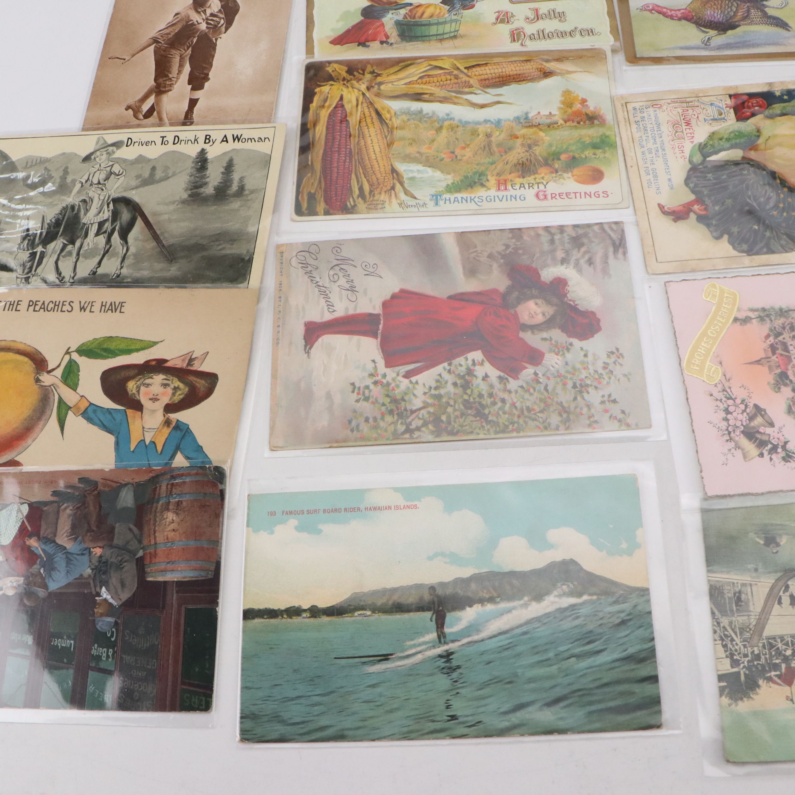 Halloween, Christmas, American and Other Novelty Postcards, Early to Mid-20th C.