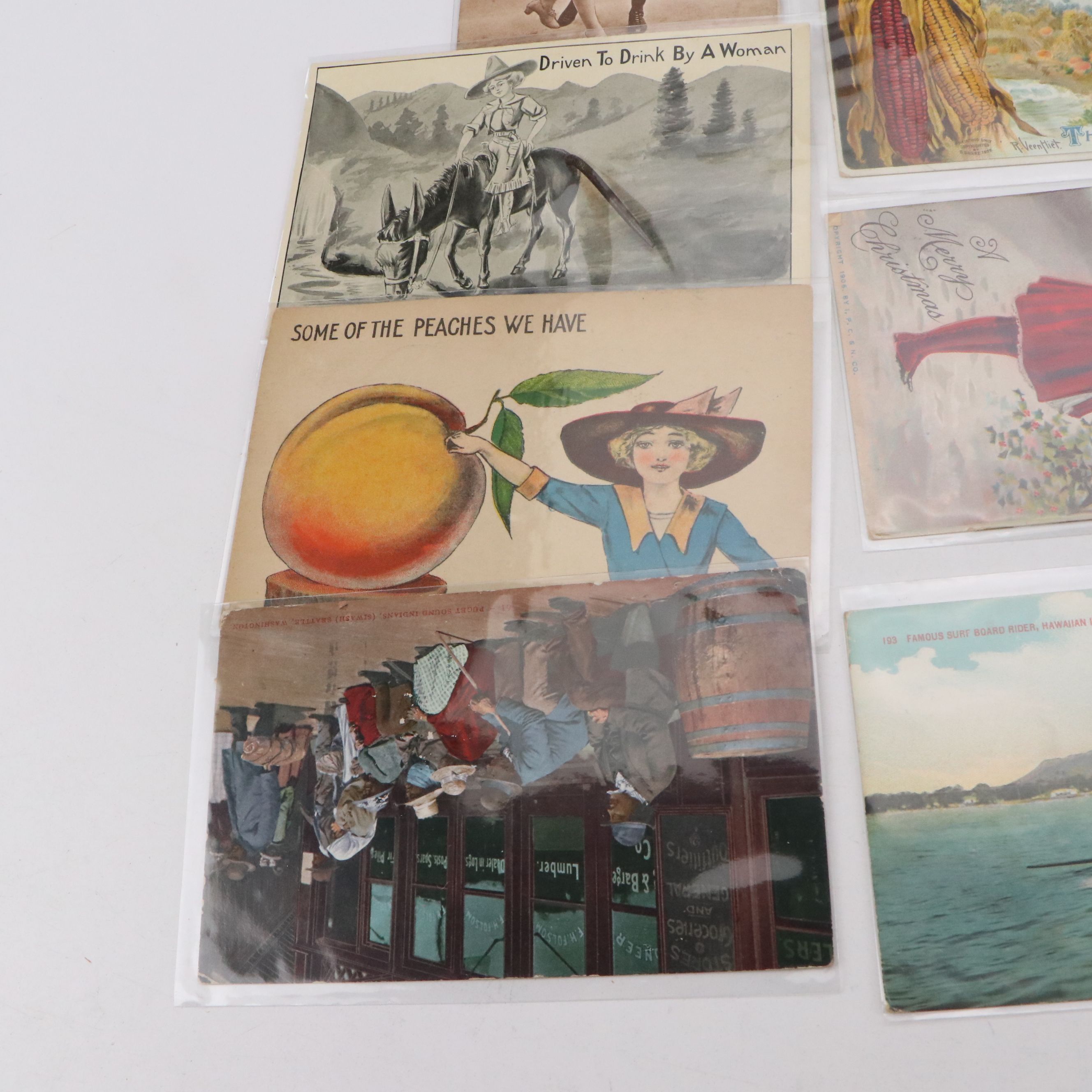 Halloween, Christmas, American and Other Novelty Postcards, Early to Mid-20th C.