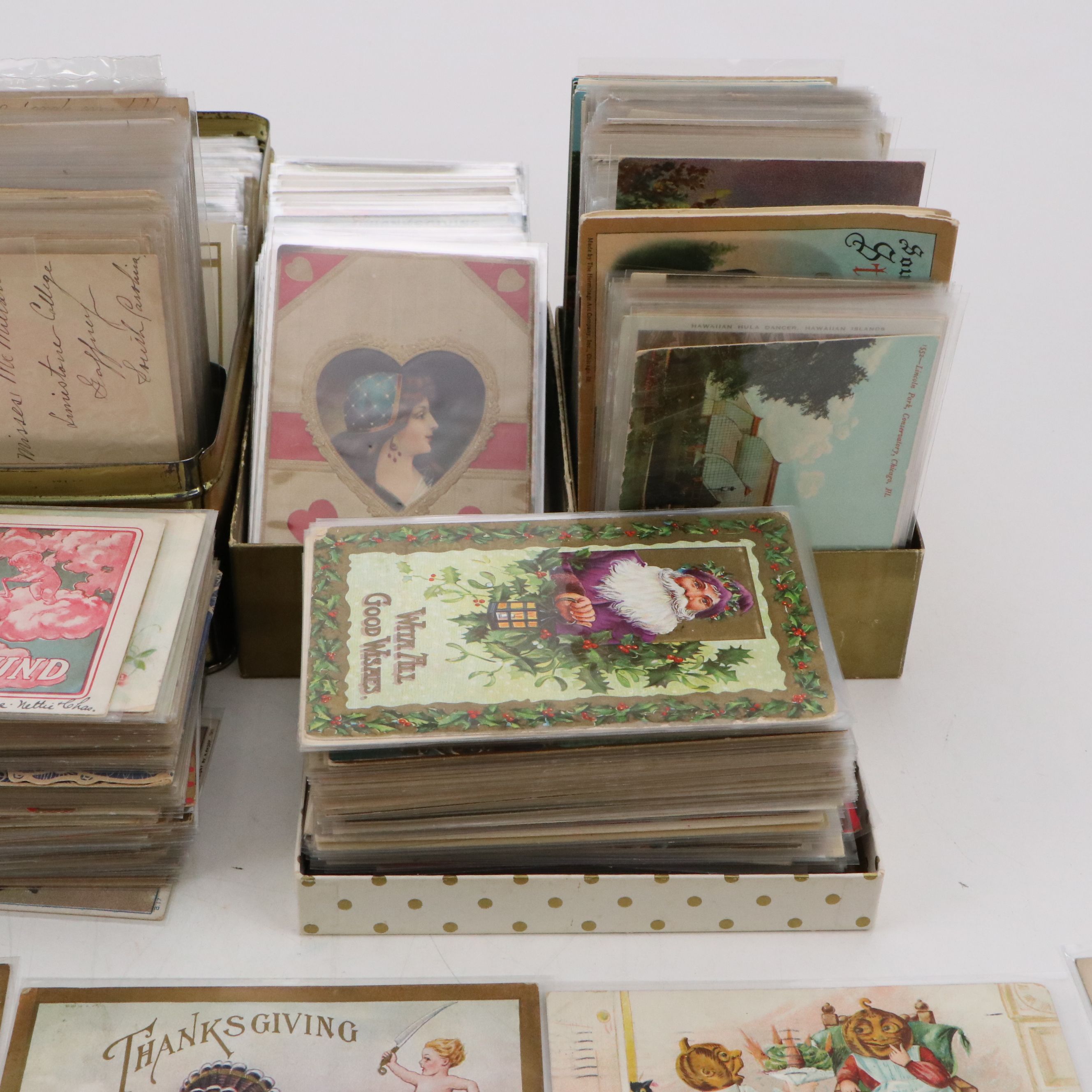 Halloween, Christmas, American and Other Novelty Postcards, Early to Mid-20th C.