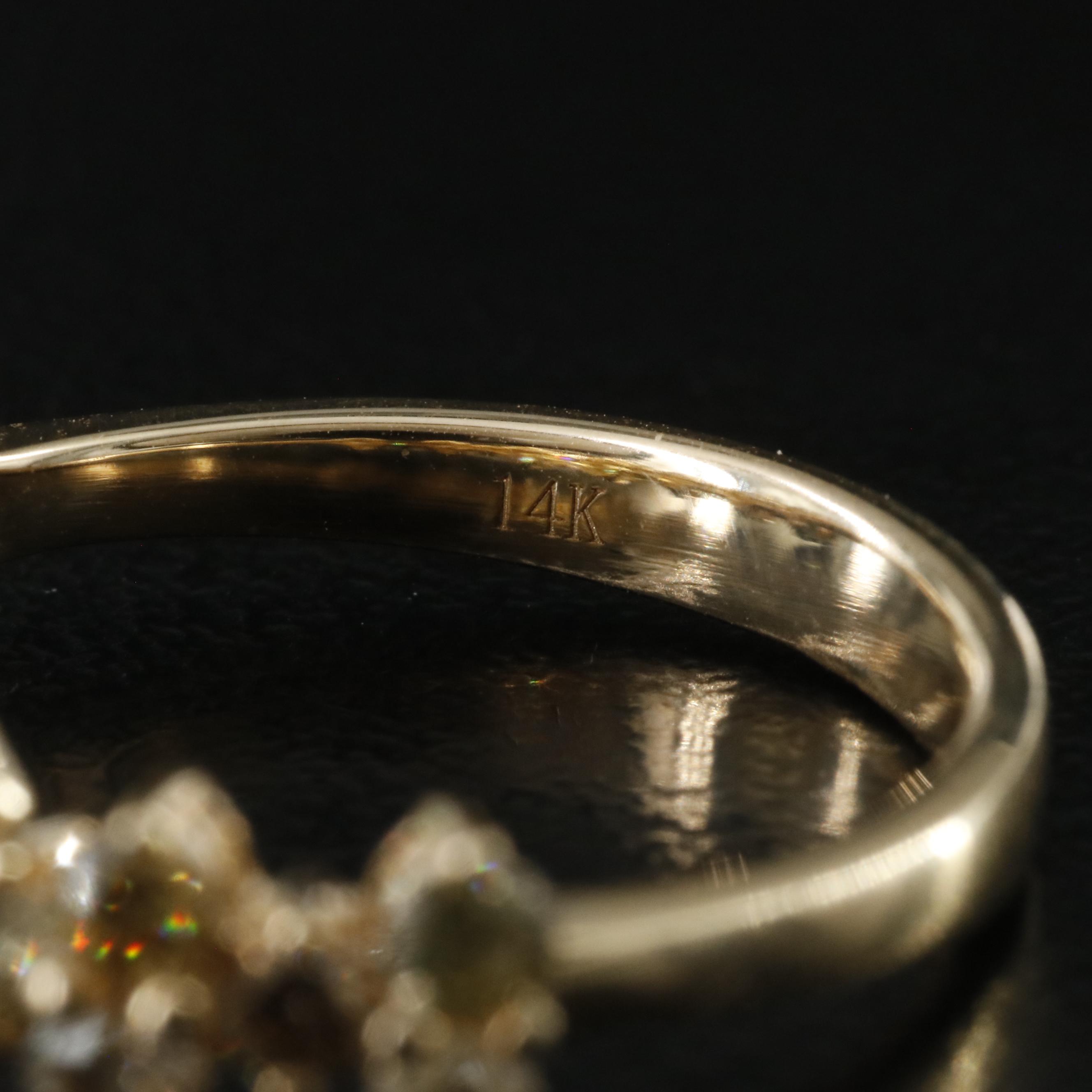 14K 0.90 Diamond Ring Including Lab Grown Fancy Yellow Diamonds