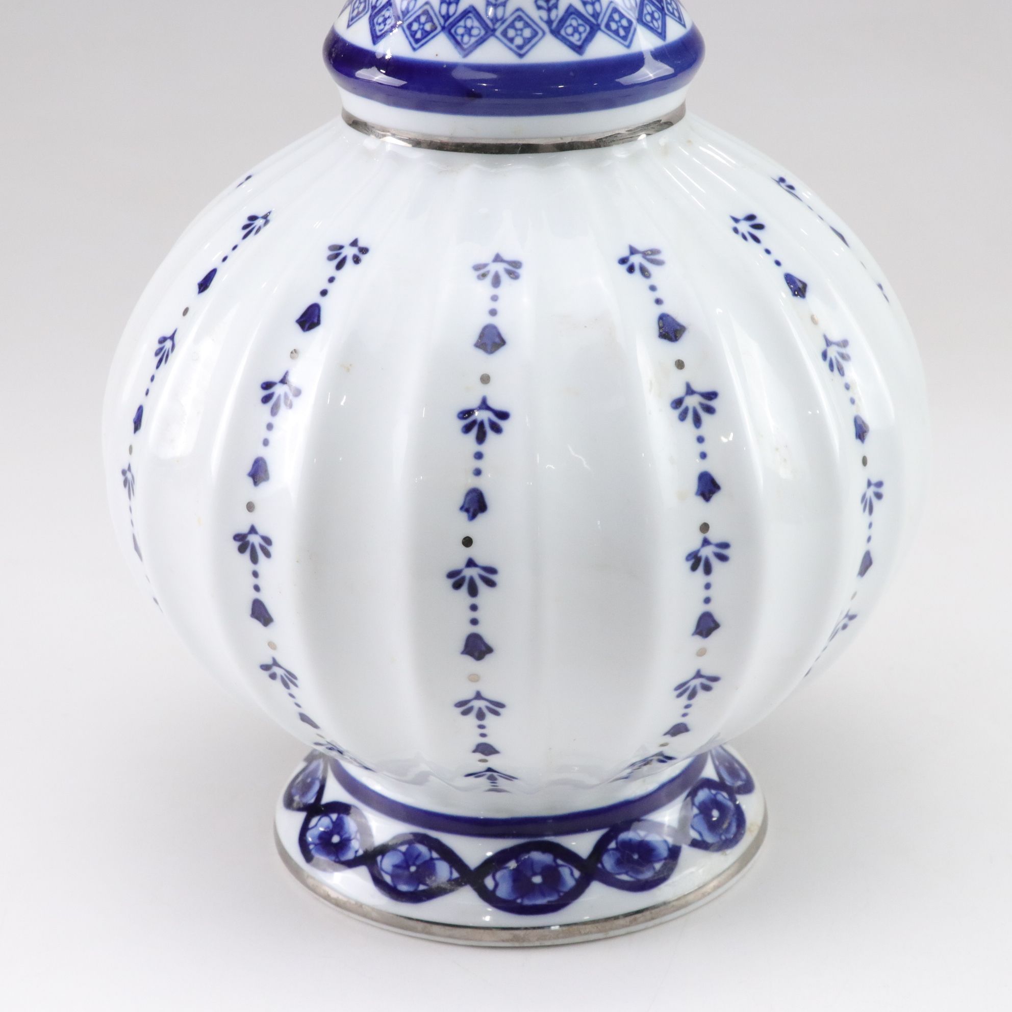 Blue & White Porcelain Bottle Vase