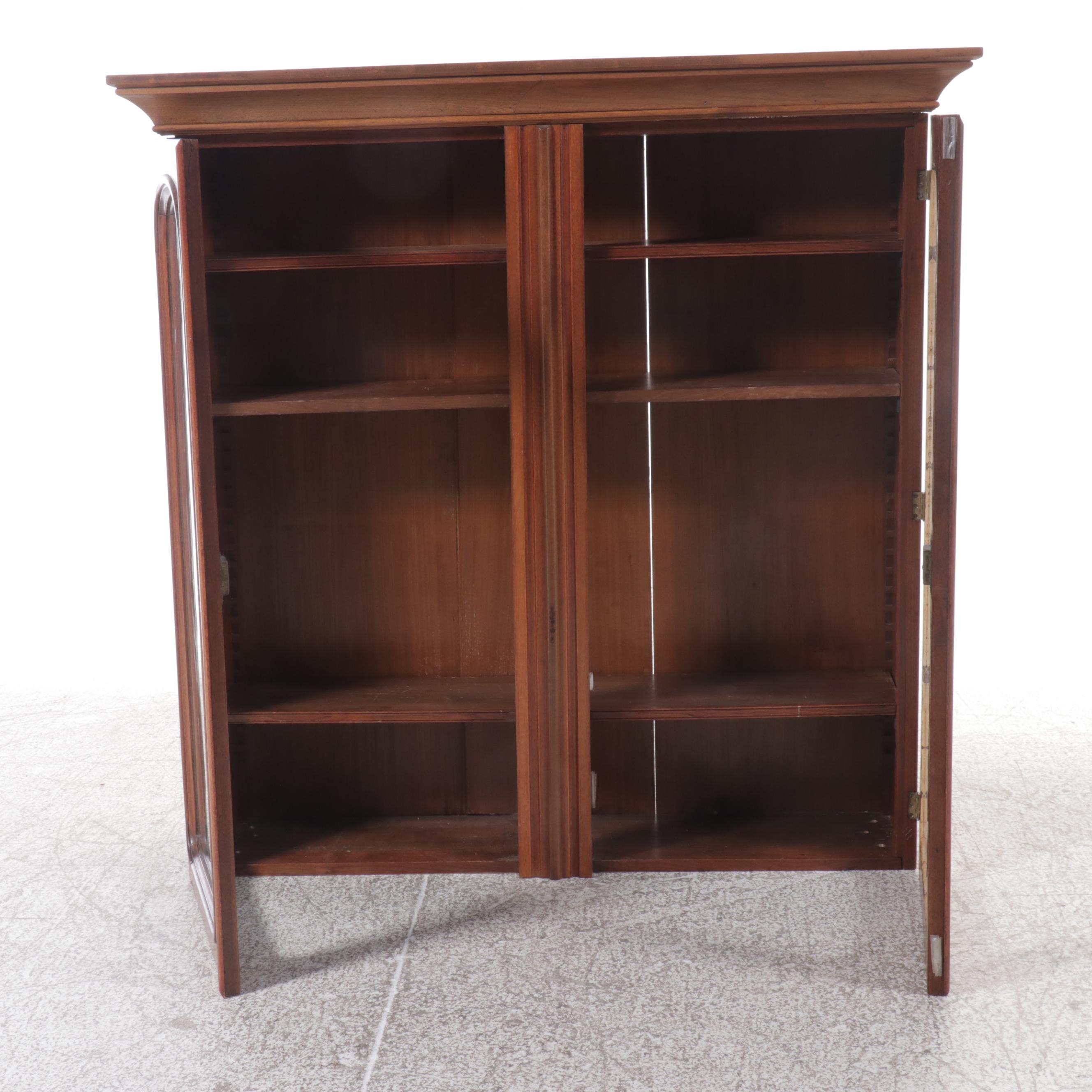 Large-Scale Victorian Walnut and Burl Walnut Secretary Bookcase, Circa 1870