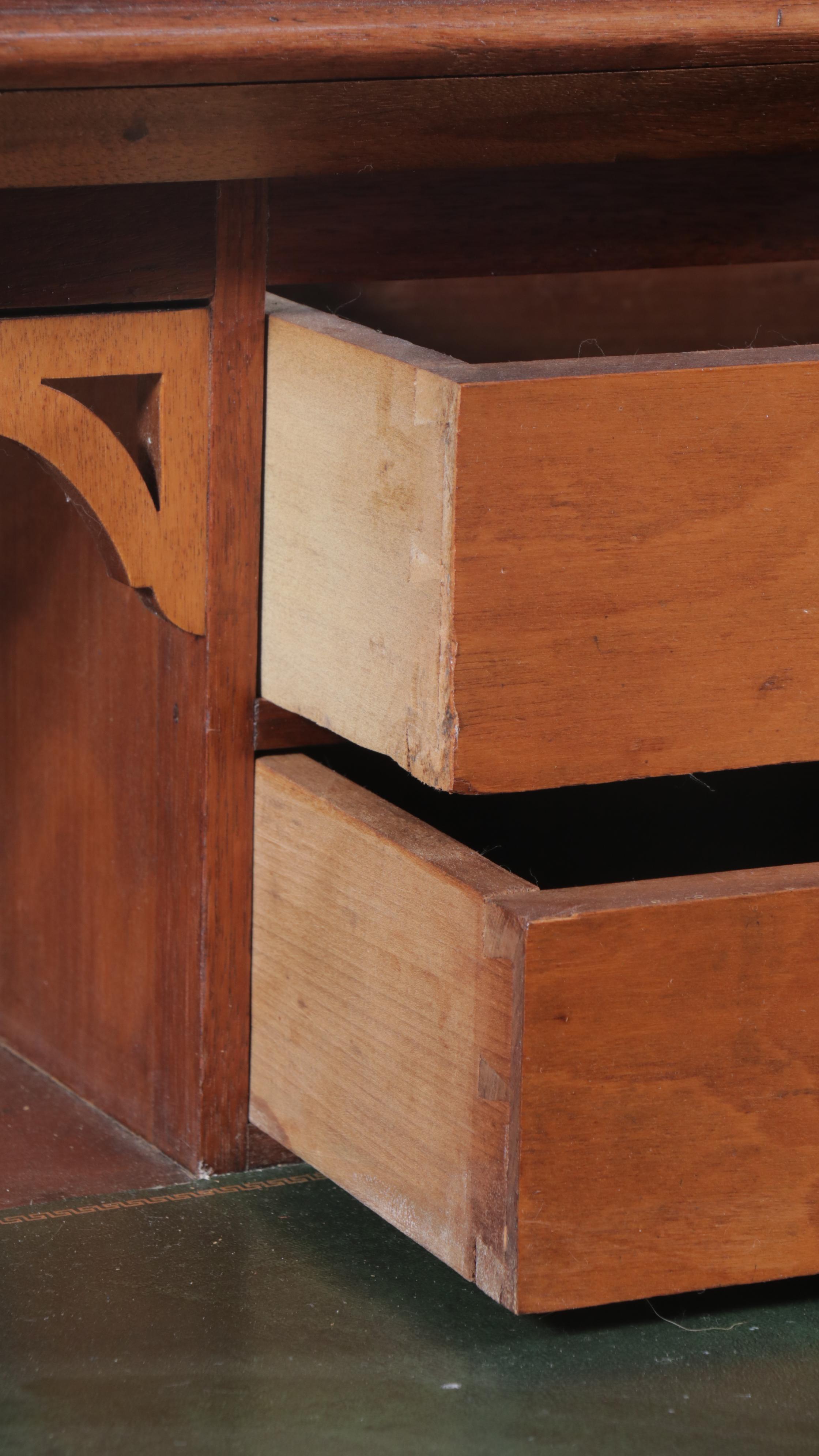 Large-Scale Victorian Walnut and Burl Walnut Secretary Bookcase, Circa 1870
