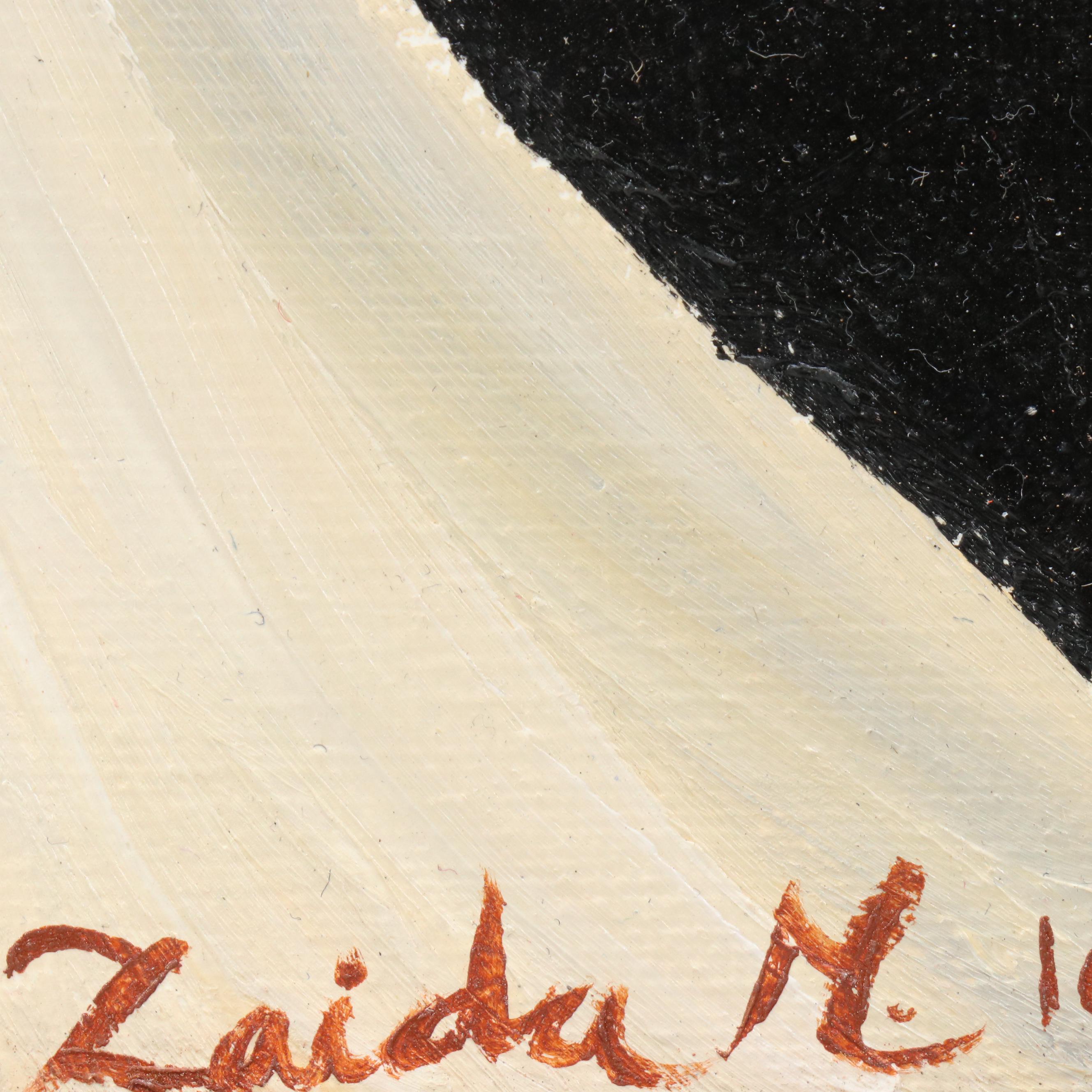 Zaida M. Portrait Oil Painting of Woman in White Dress, 2016