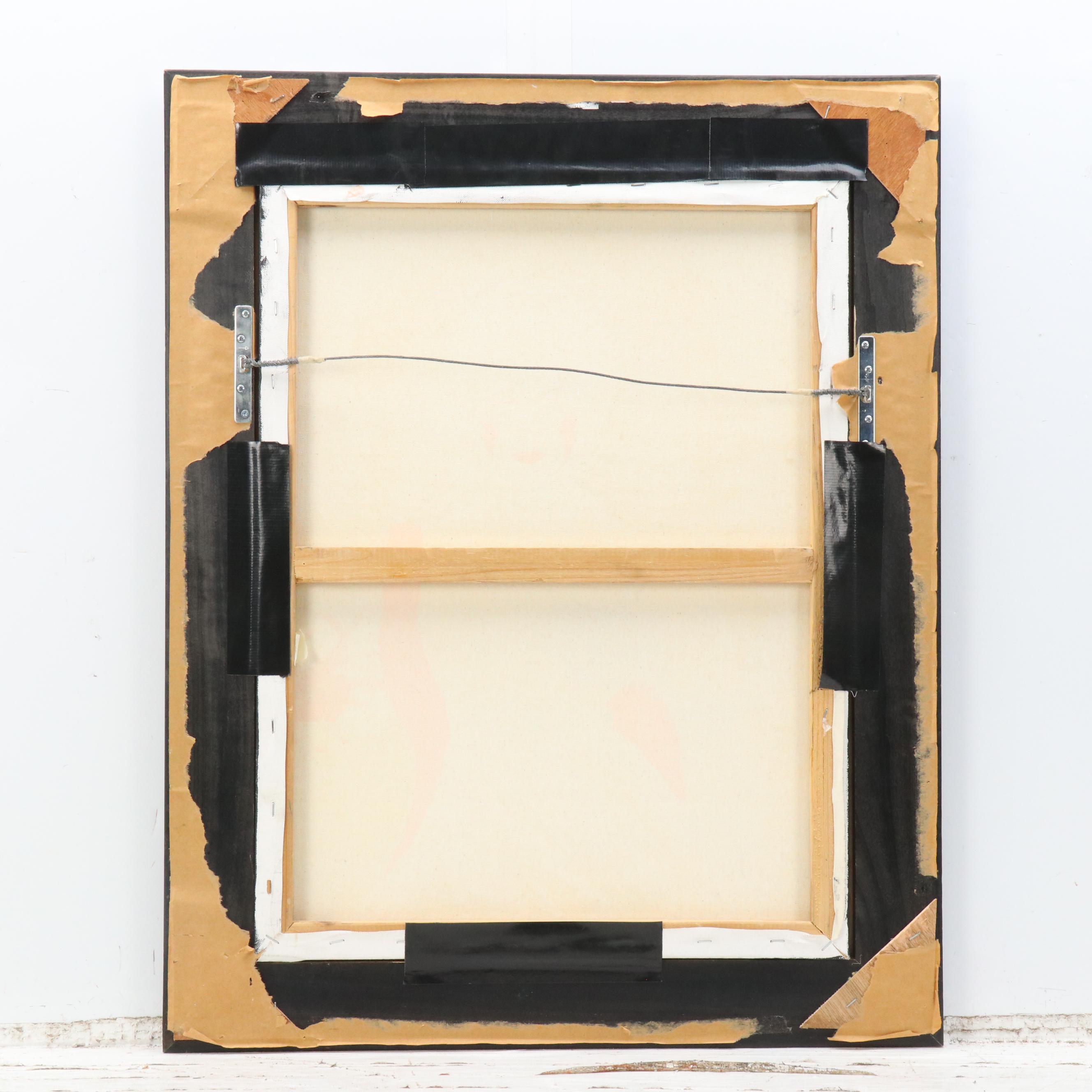 Zaida M. Portrait Oil Painting of Woman in White Dress, 2016