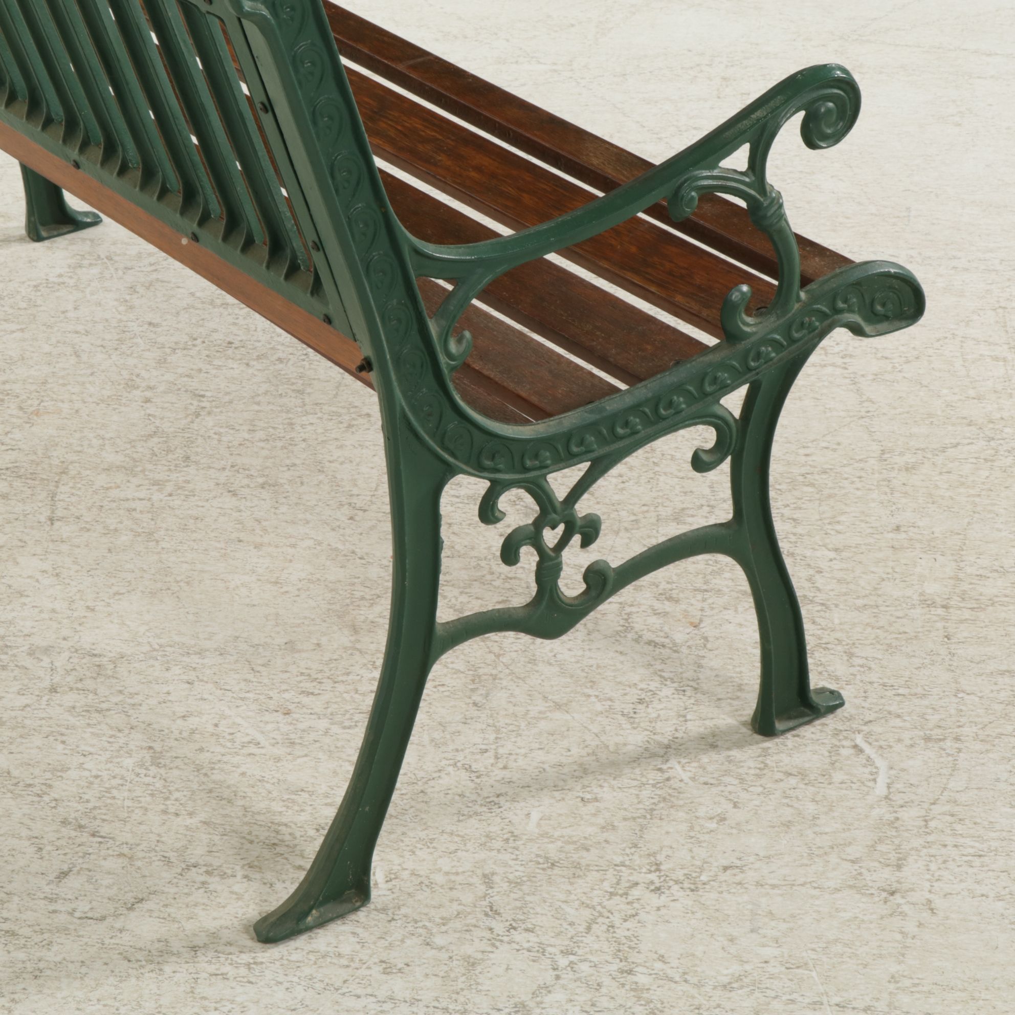 Cast Iron and Wood Garden Bench