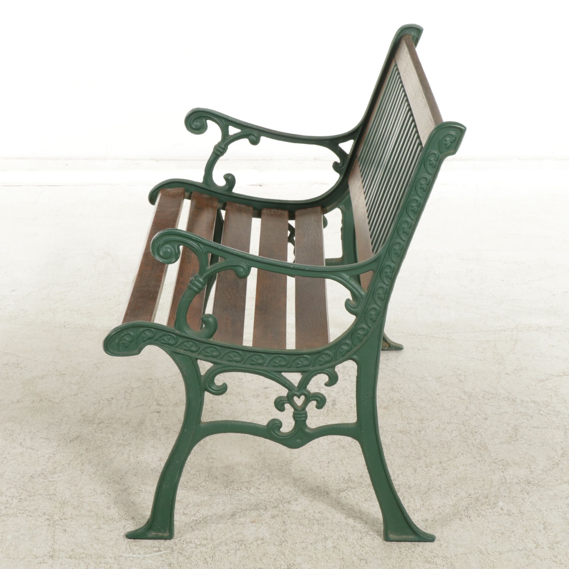 Cast Iron and Wood Garden Bench