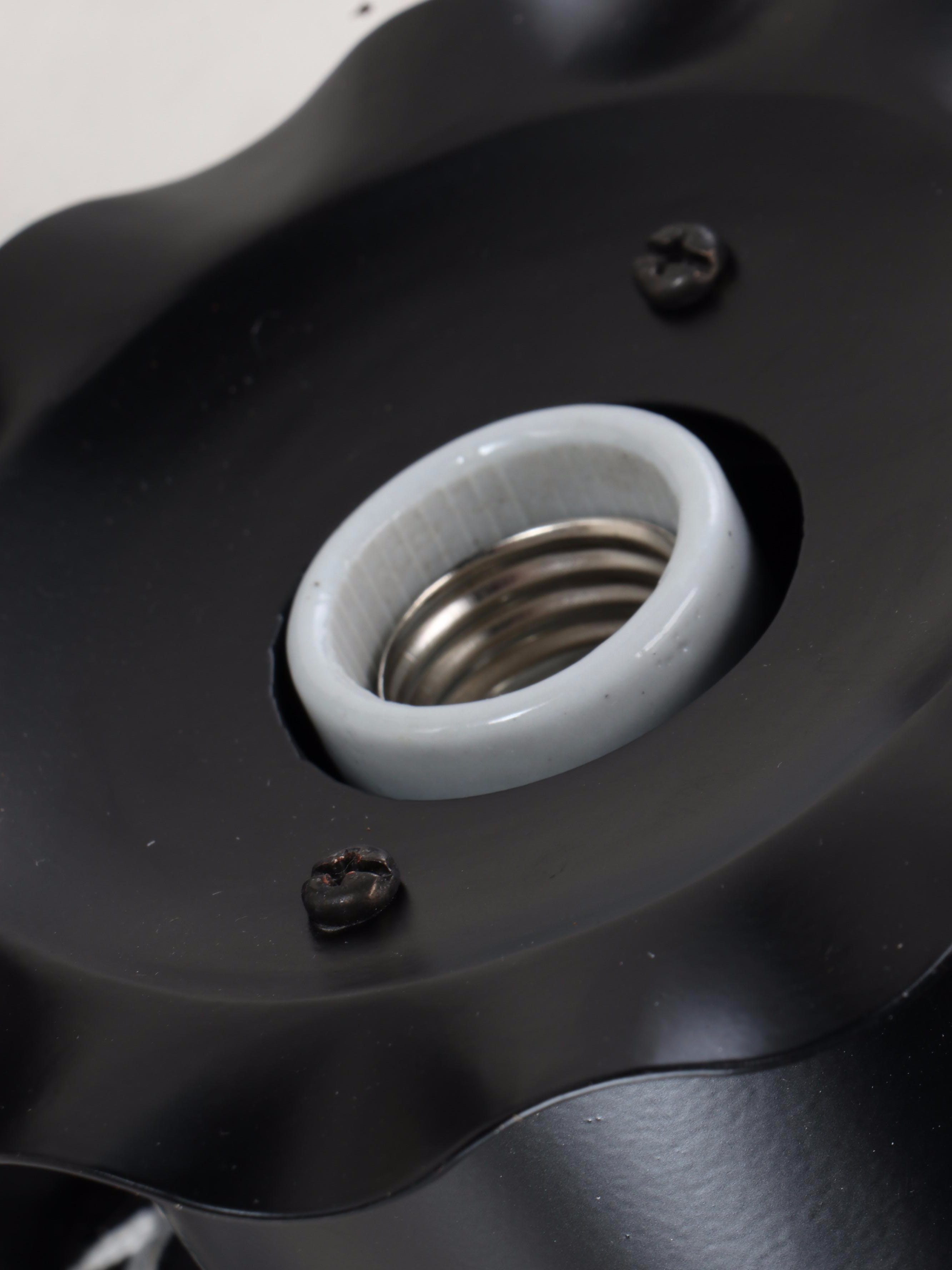 Pair of Spanish Revival Style Black Metal Wall Torchiere Lights