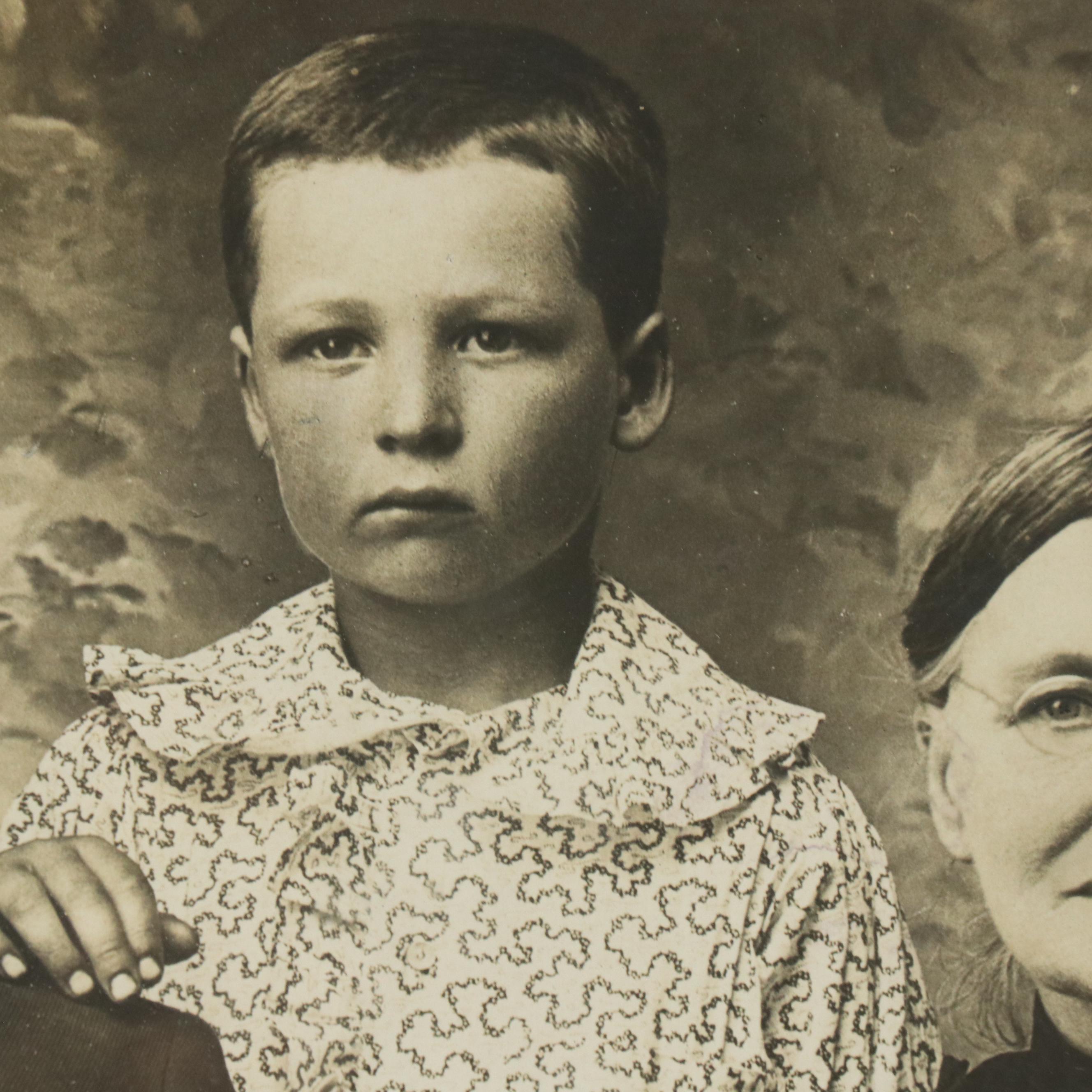 Family Portrait Silver Gelatin Photograph, Late 19th–Early 20th Century