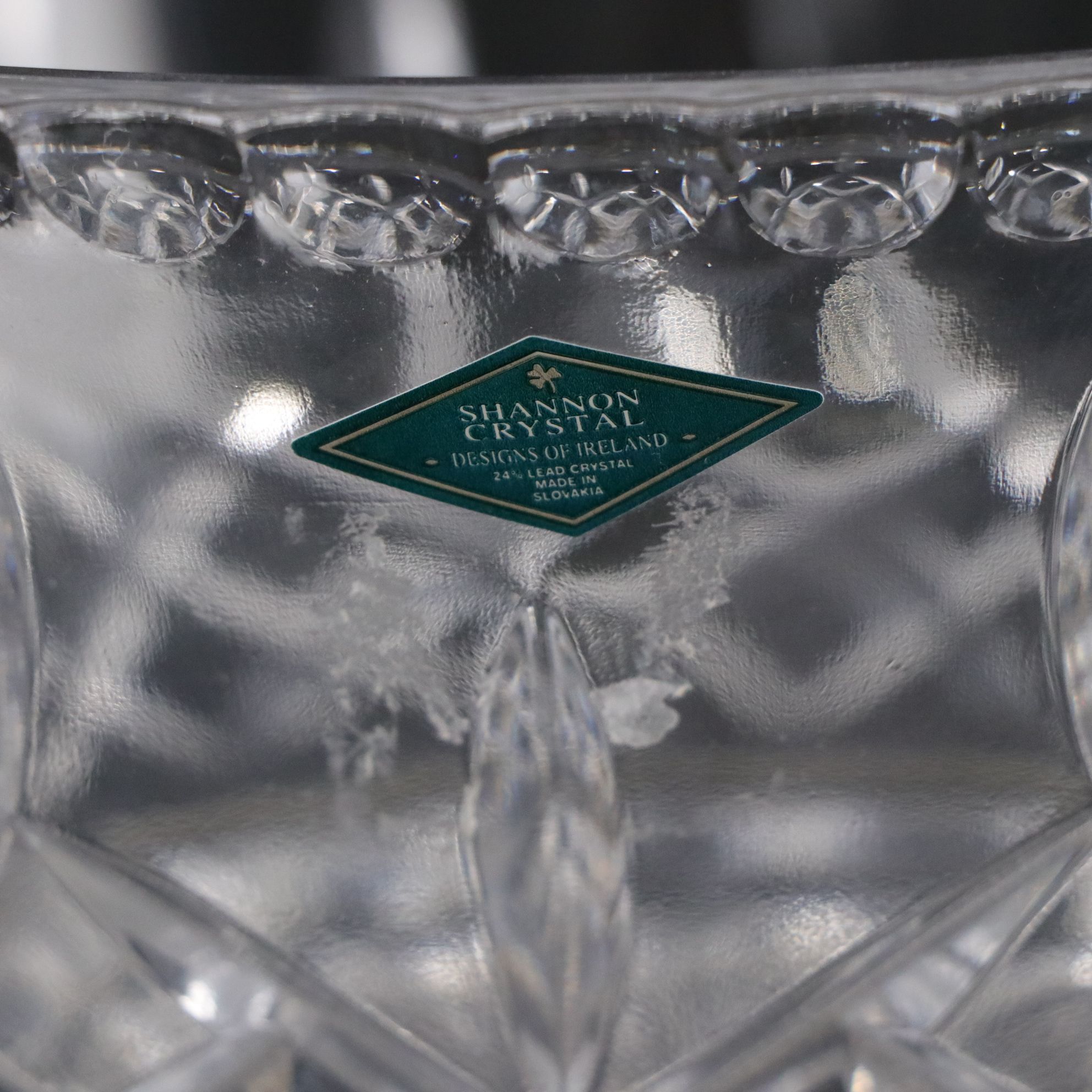 Shannon Crystal by Godinger Bowl with Silver Plate Stand & More