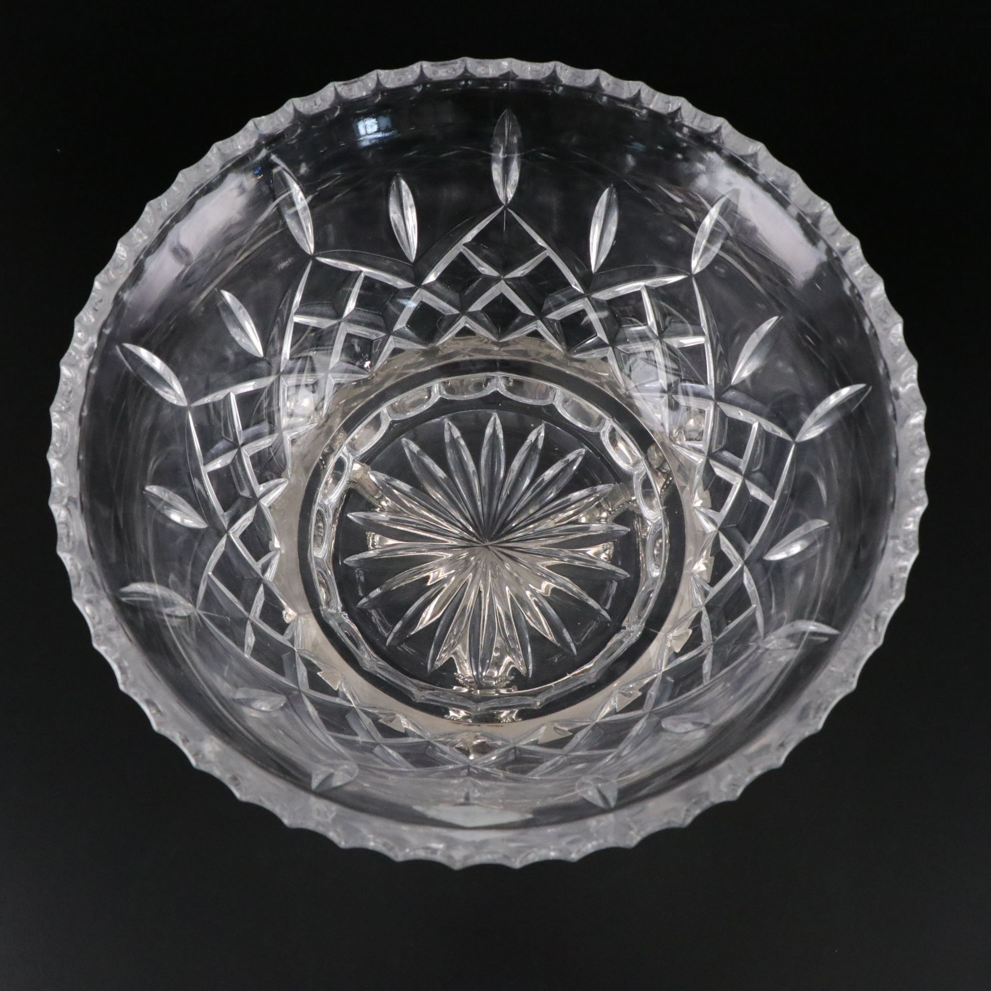 Shannon Crystal by Godinger Bowl with Silver Plate Stand & More