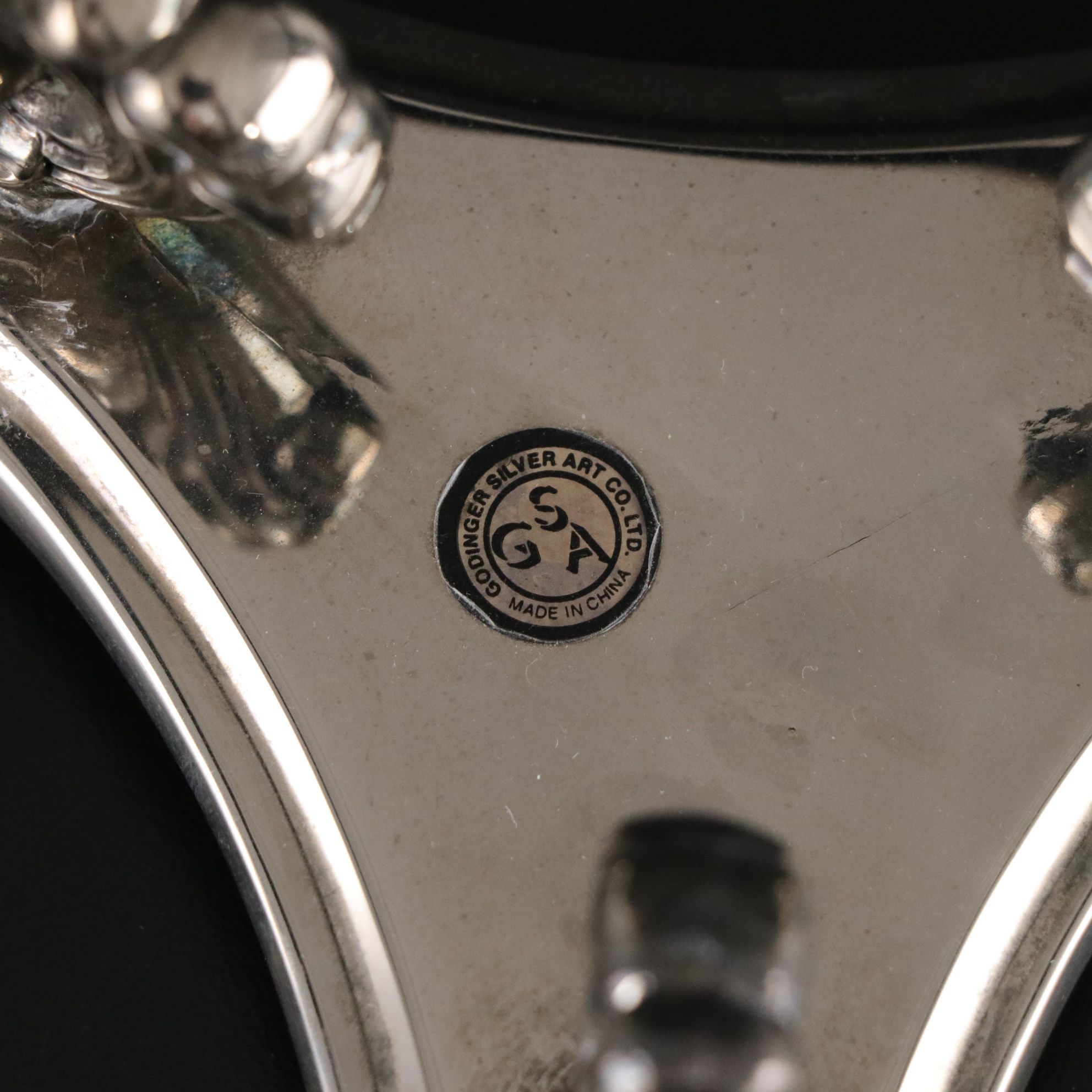 Shannon Crystal by Godinger Bowl with Silver Plate Stand & More