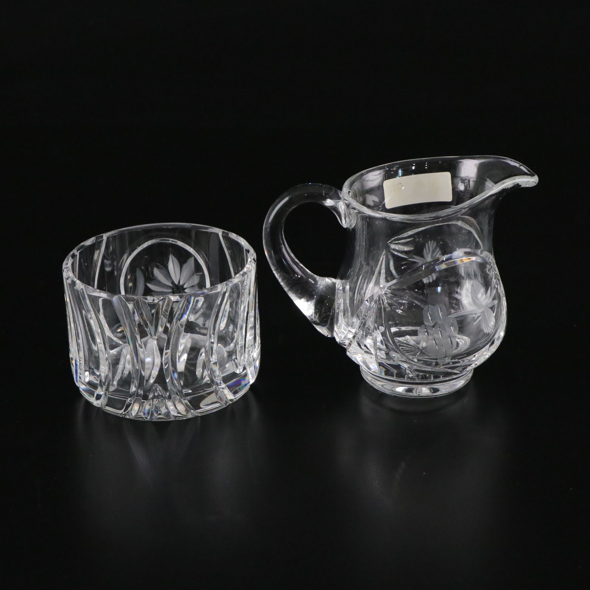 Shannon Crystal by Godinger Bowl with Silver Plate Stand & More